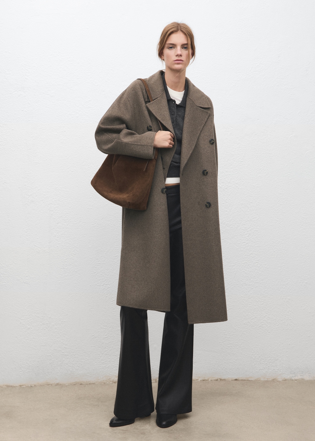 Mango Handmade oversized wool coat