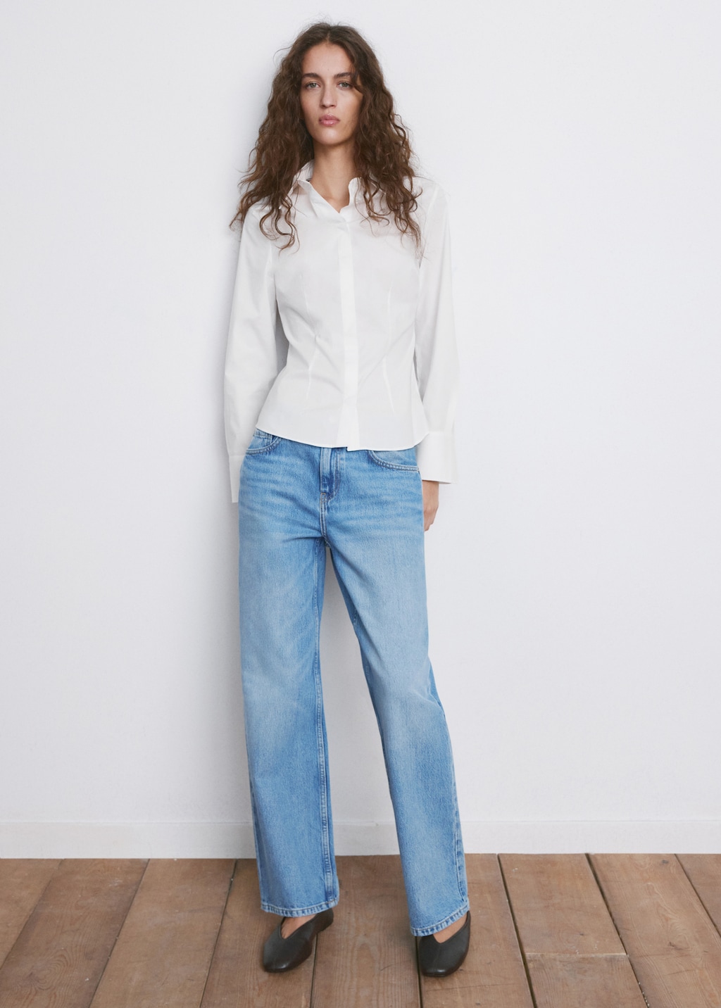 Slim-fit poplin shirt - image 2
