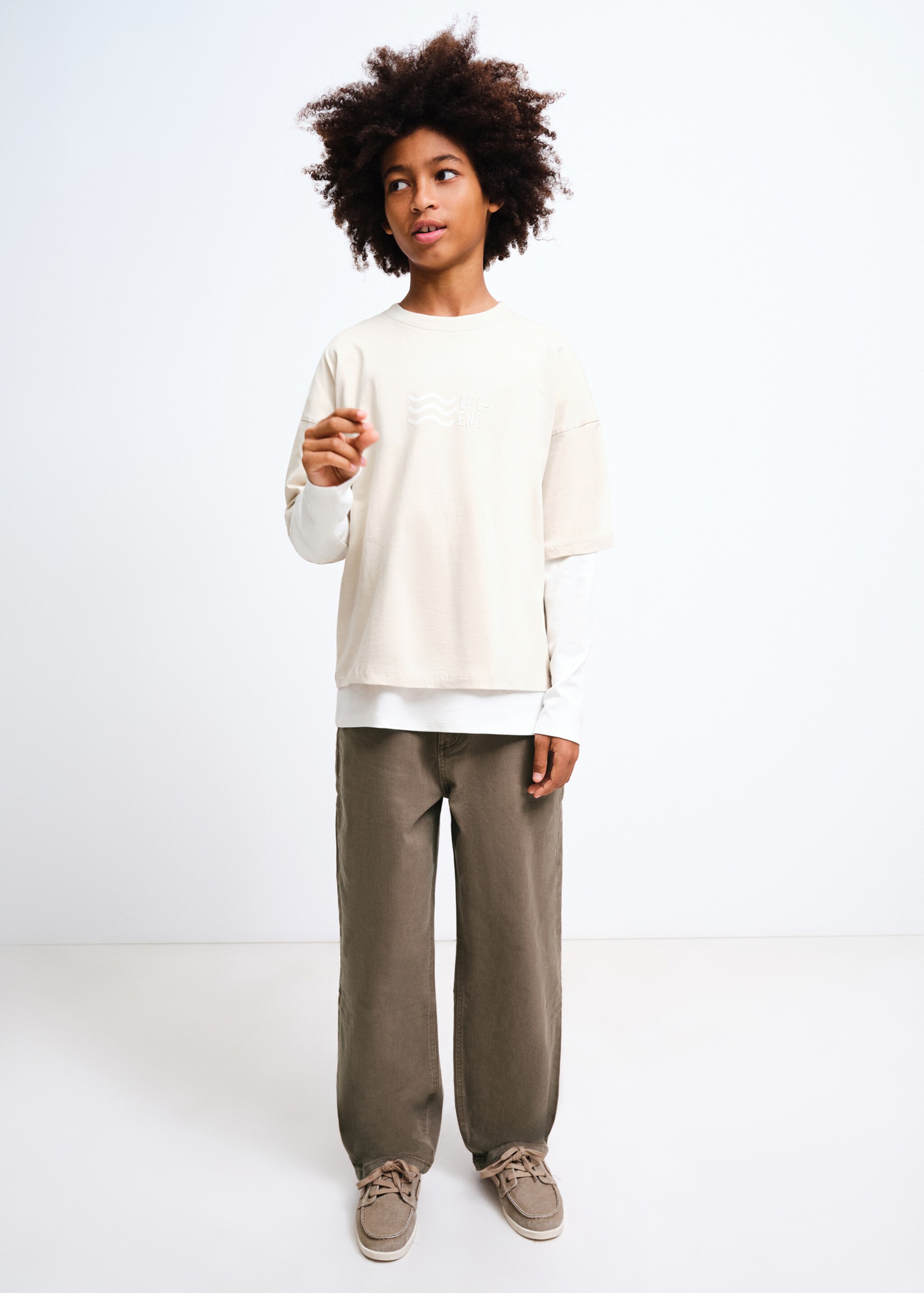 جينز قطني متناسق - رؤية عامة, بني. Ref: 27071232-00.