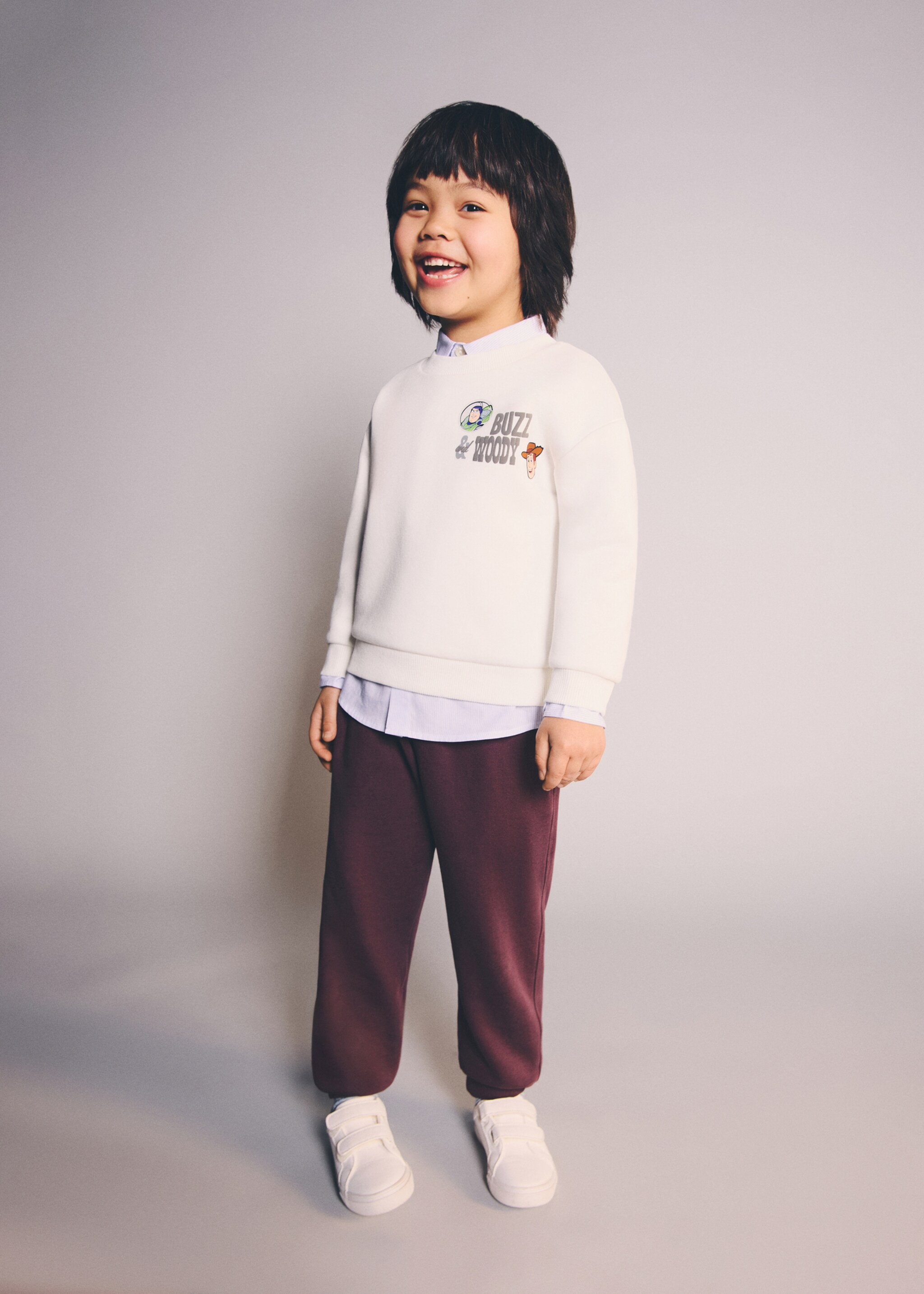 Pantalon jogger coton - Plan général, Lie de vin. Ref: 27071260-00.