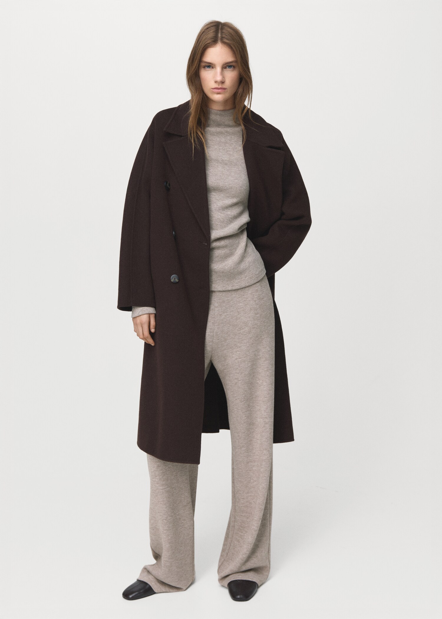 Sweat-shirt en maille fine col perkins - Plan général