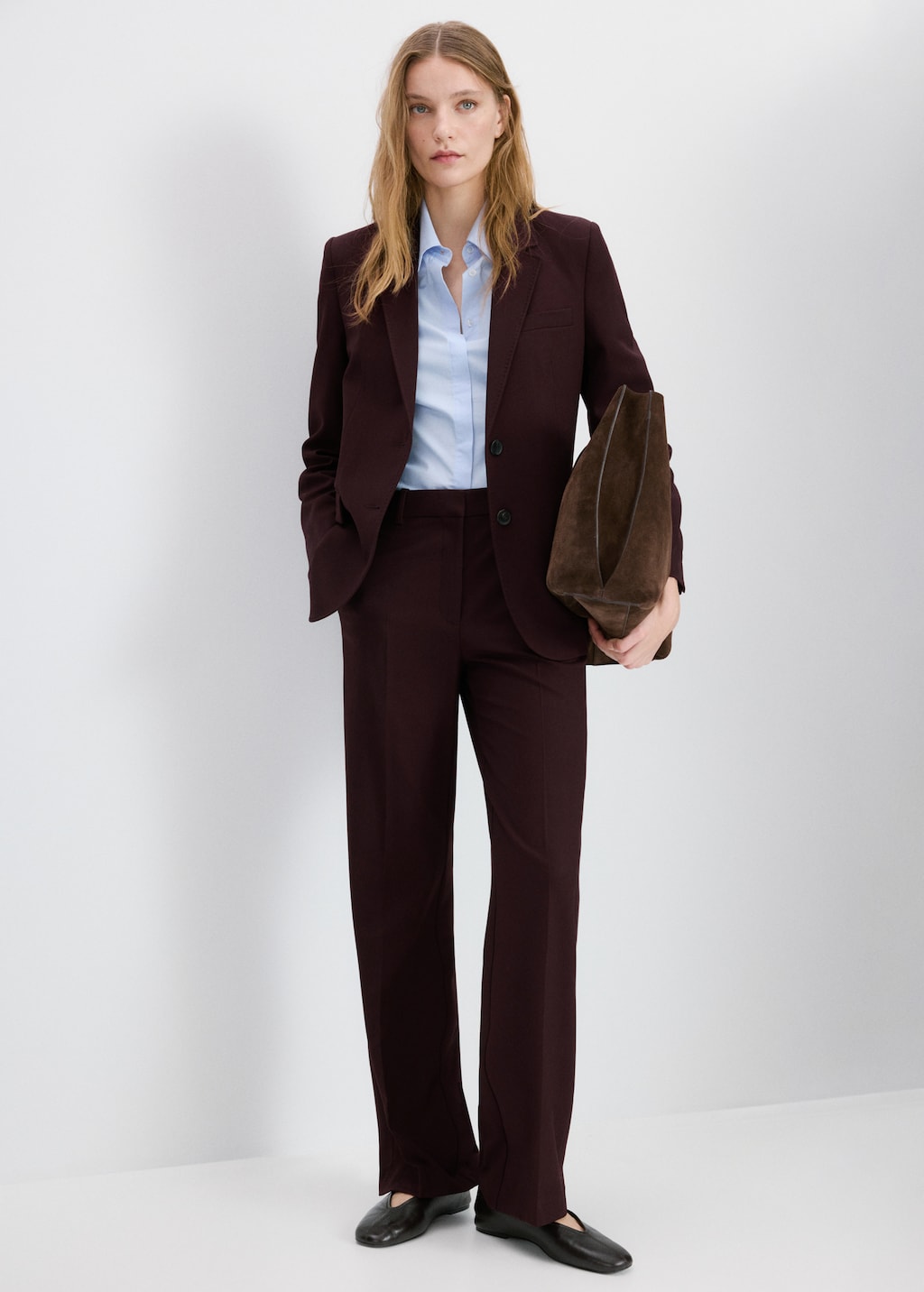 Mango Straight-fit suit blazer