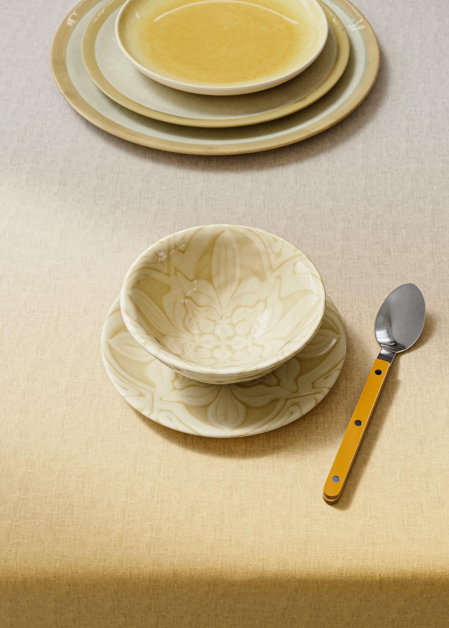 Floral gres bowl - General plane