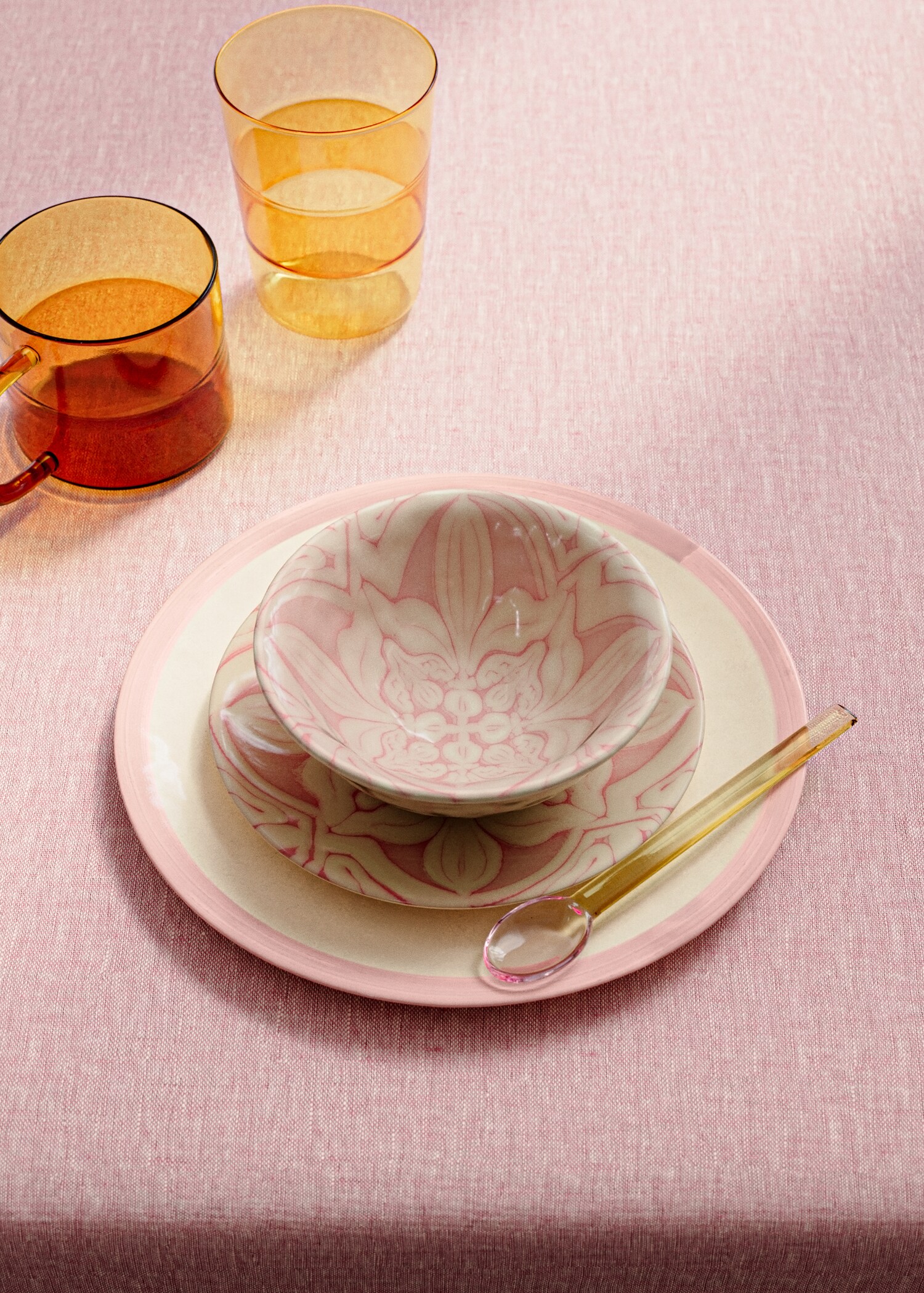 Floral gres bowl - General plane