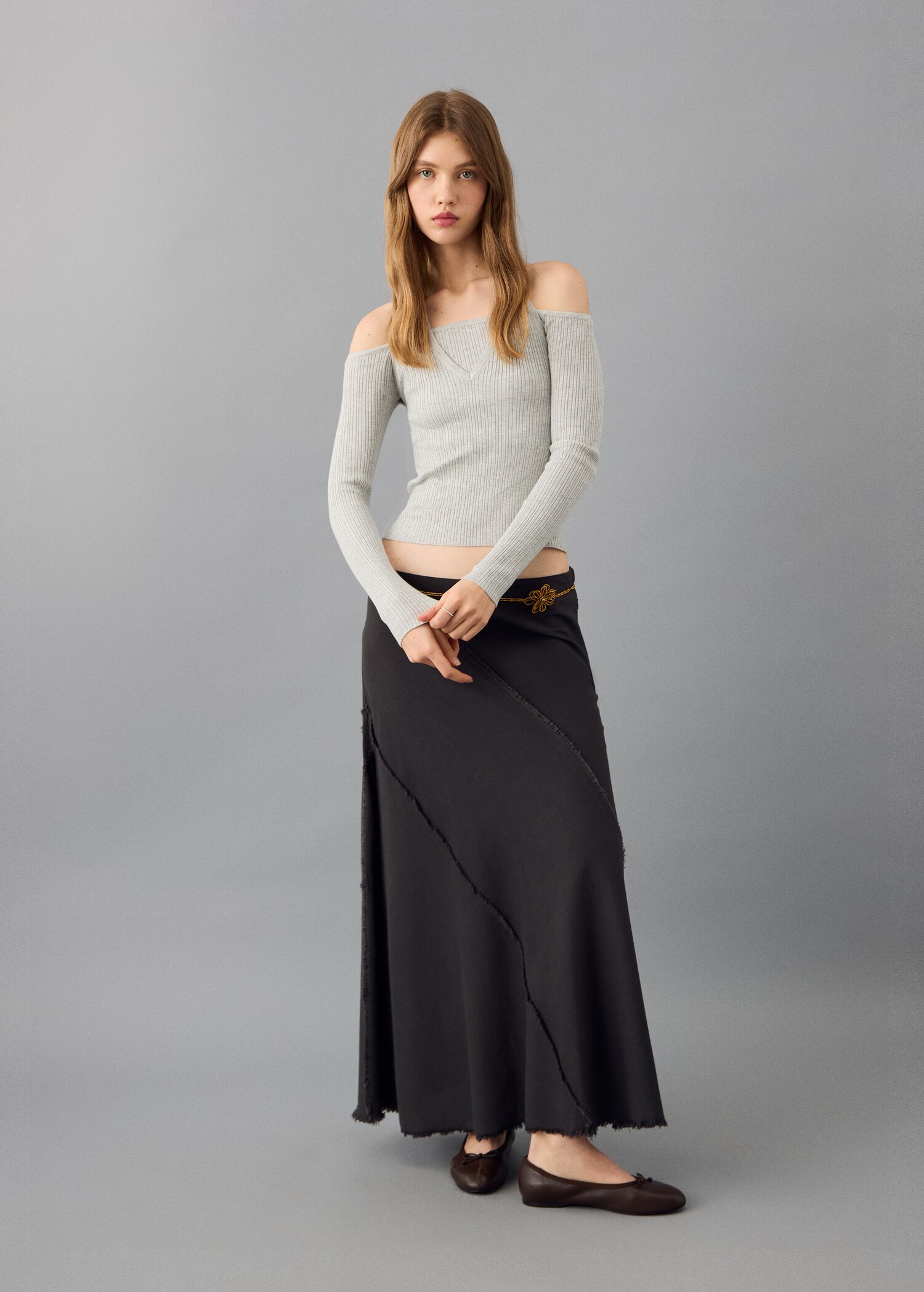 Top halter manga larga - Plano general