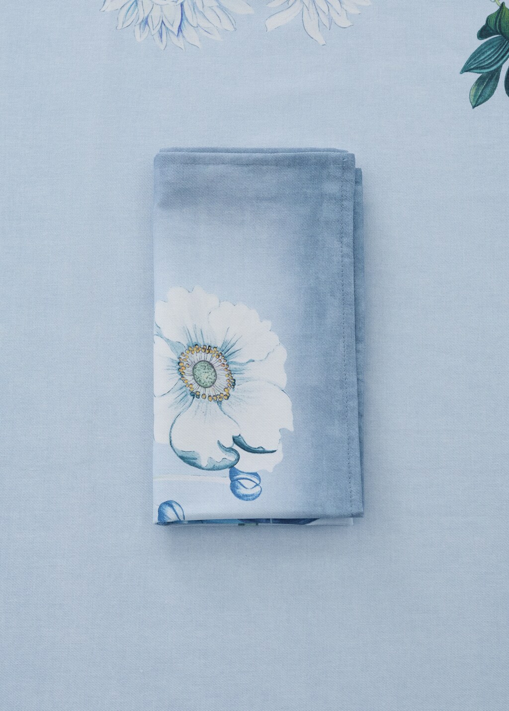 Serviettes de table motifs vases et fleurs printanières