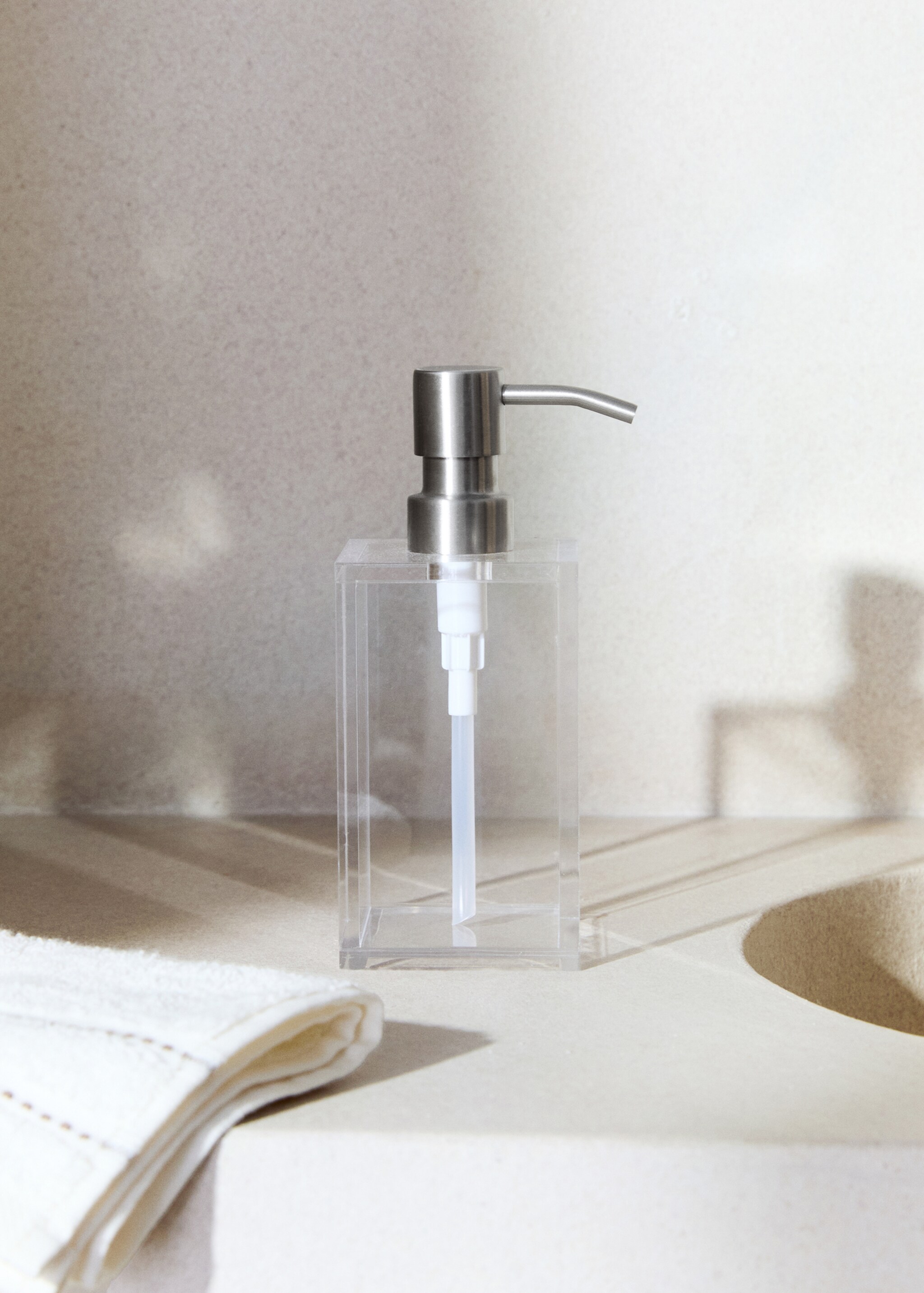 Acrylic soap dispenser - General plane, Ice Grey. Ref: 27073275-00.