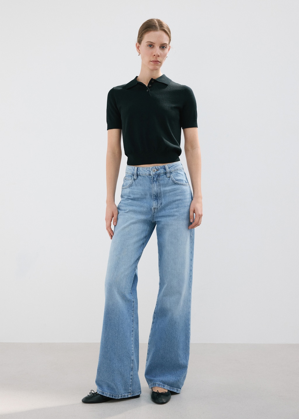 Mango Danila high-waisted wide leg jeans
