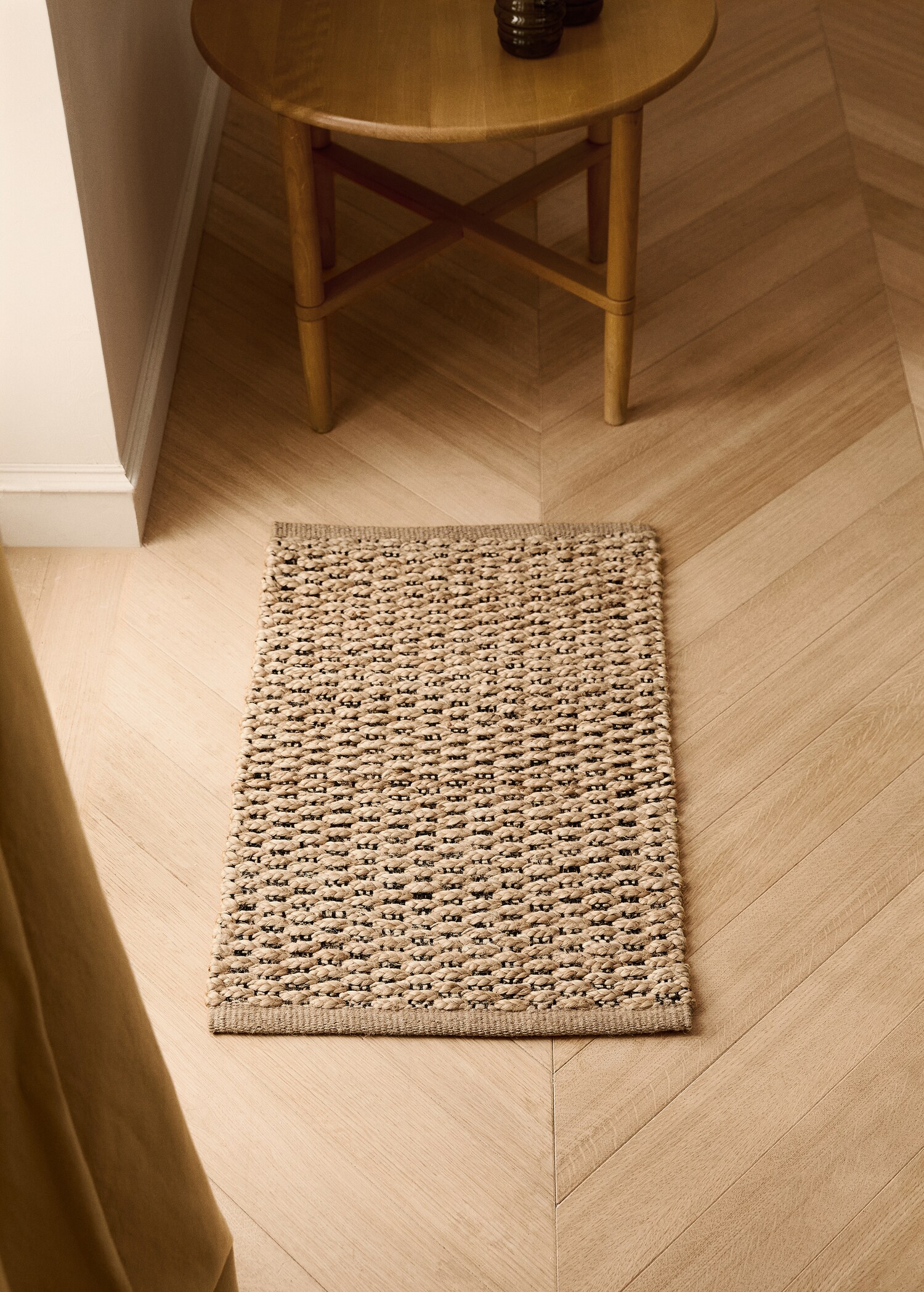 Bicolour braided jute rug - General plane