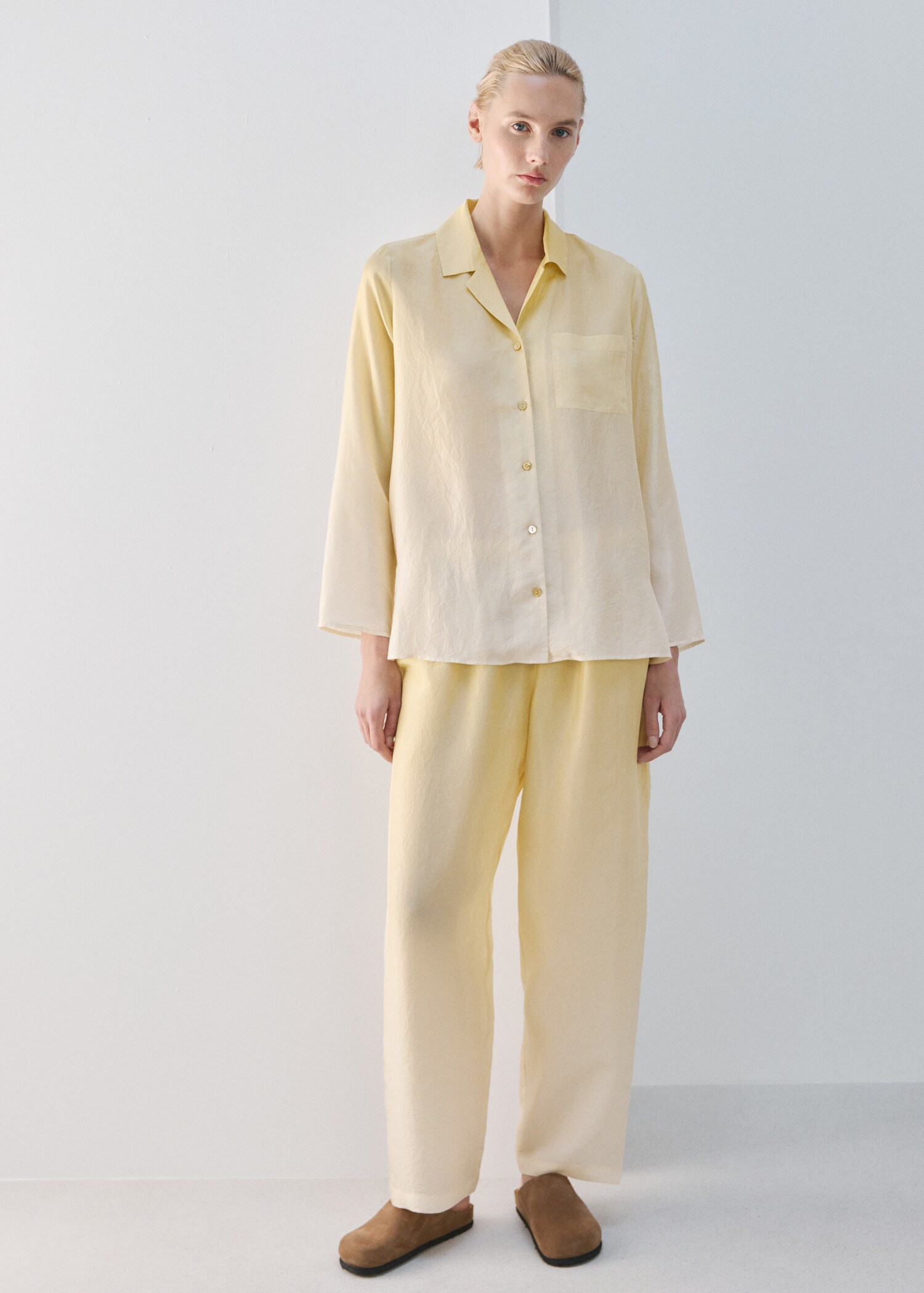 Ombre silk trousers - General plane