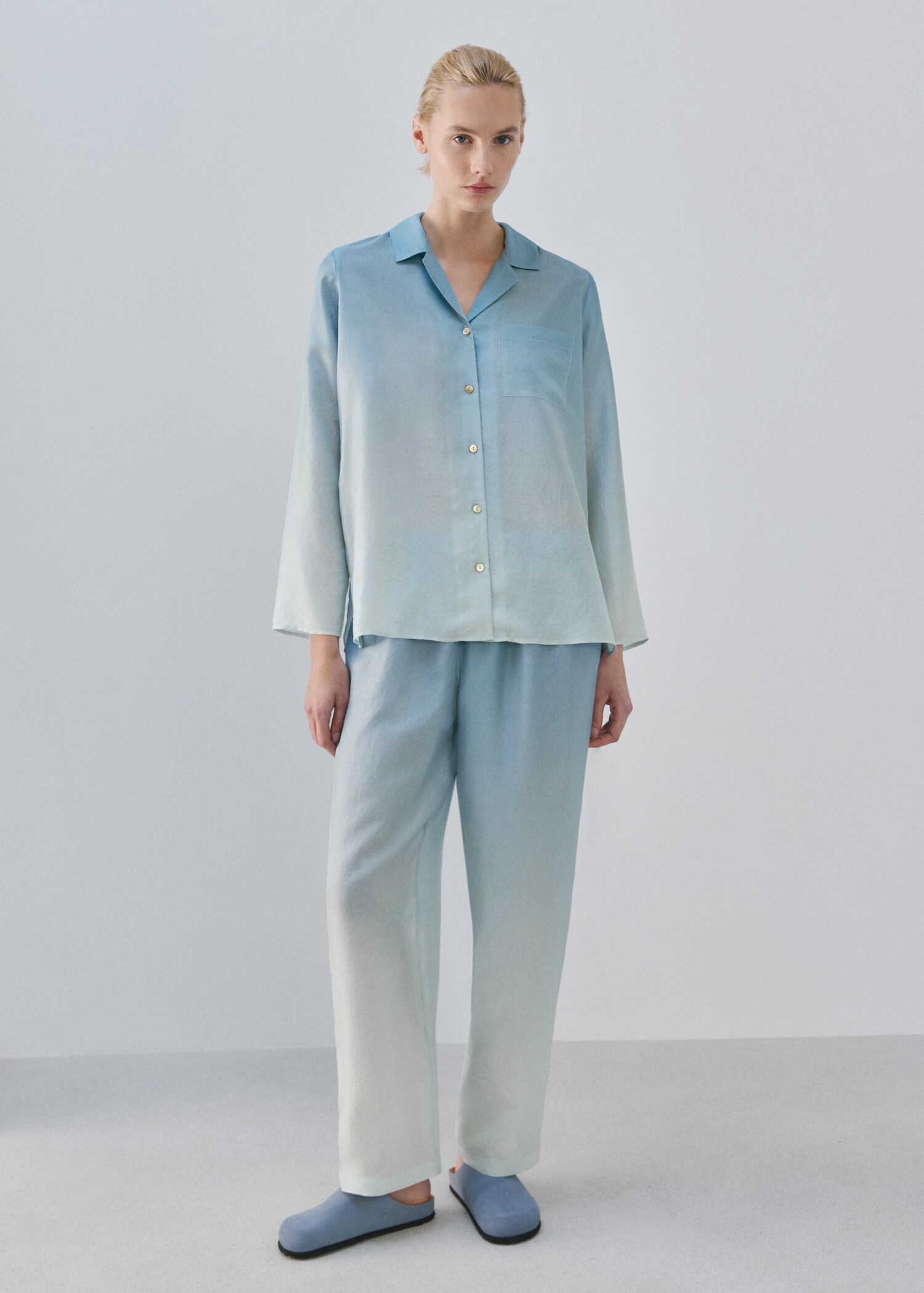 Ombre silk trousers - General plane