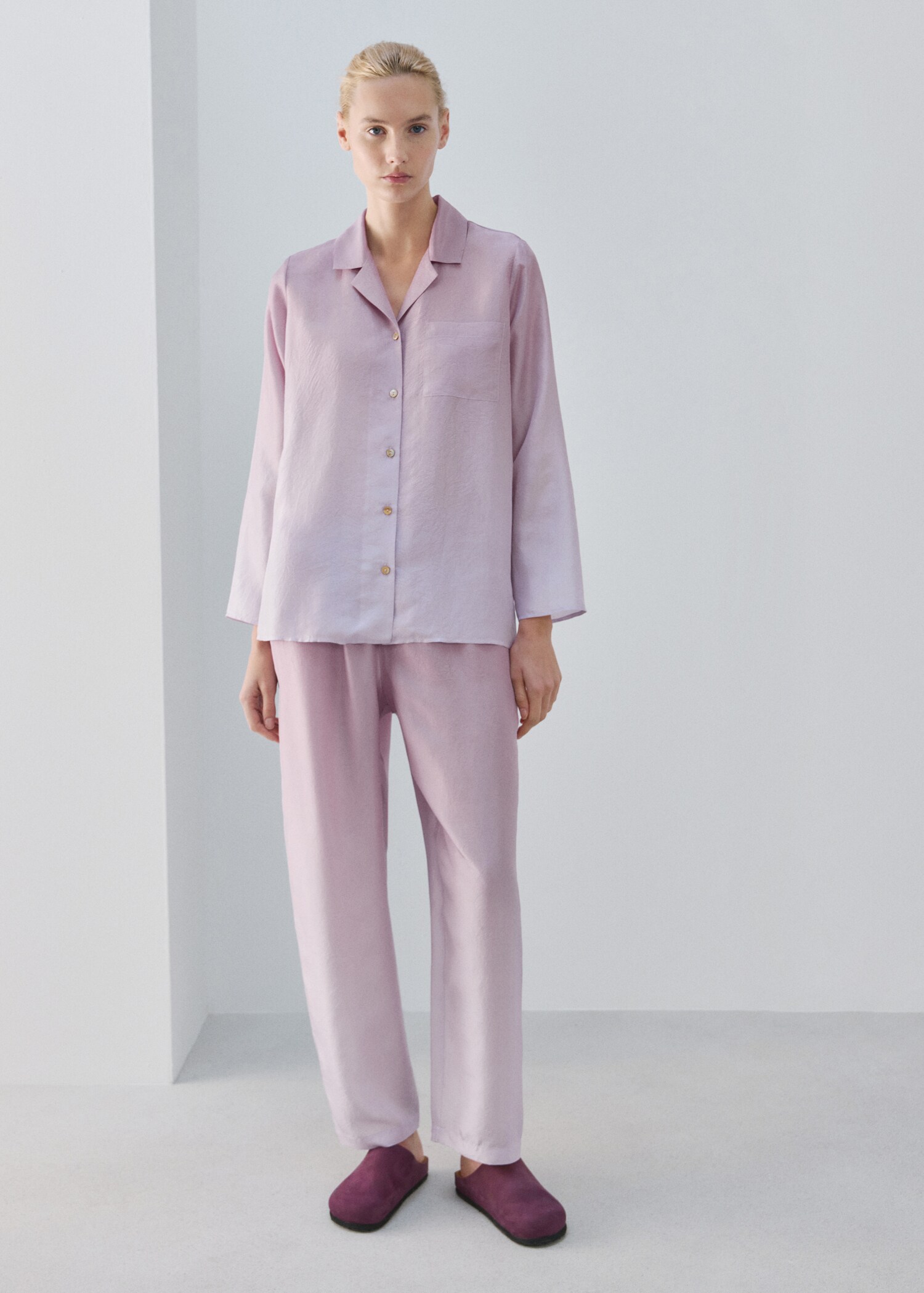 Ombre silk trousers - General plane