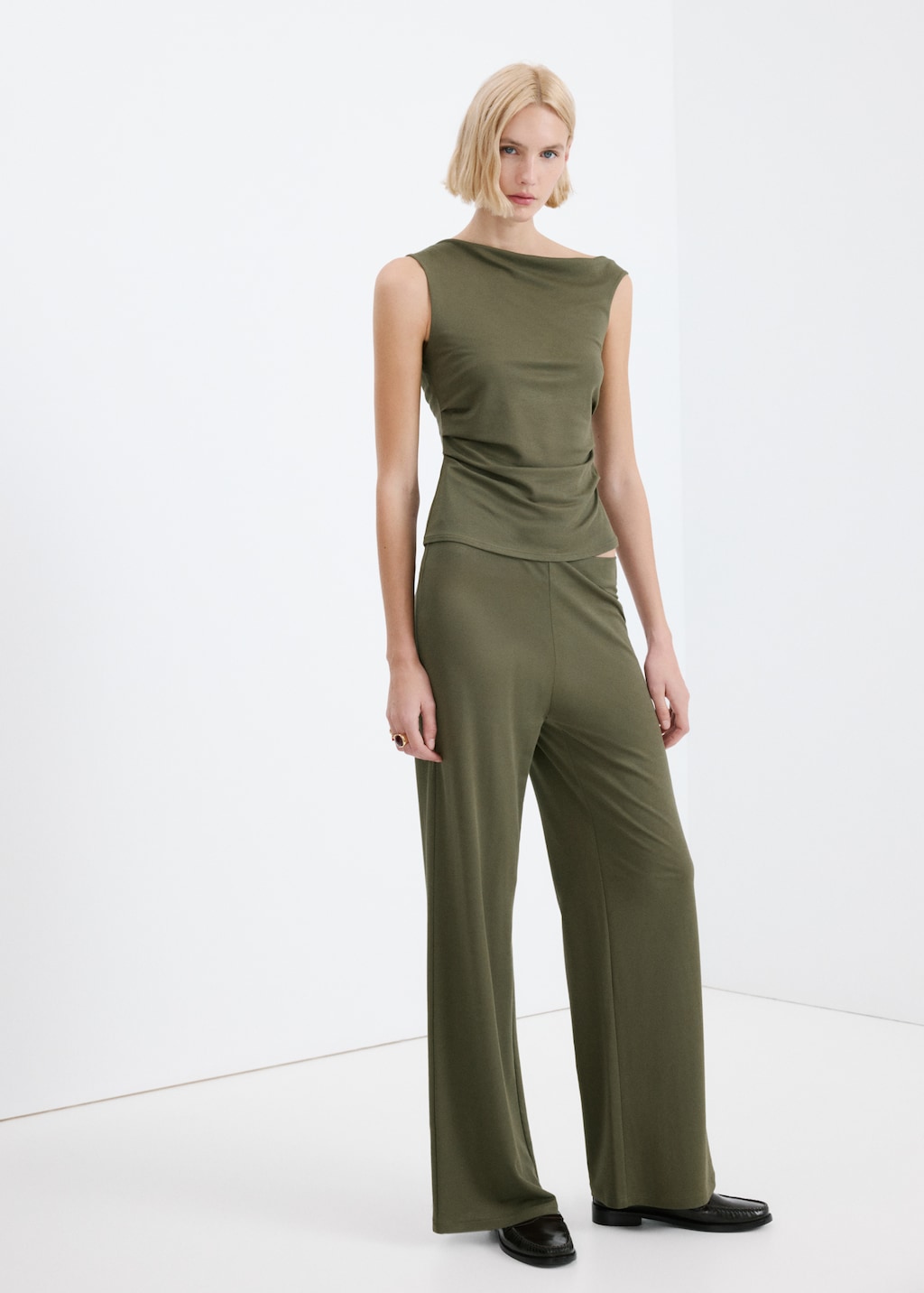 Asymmetrical top with draped neckline - image 2