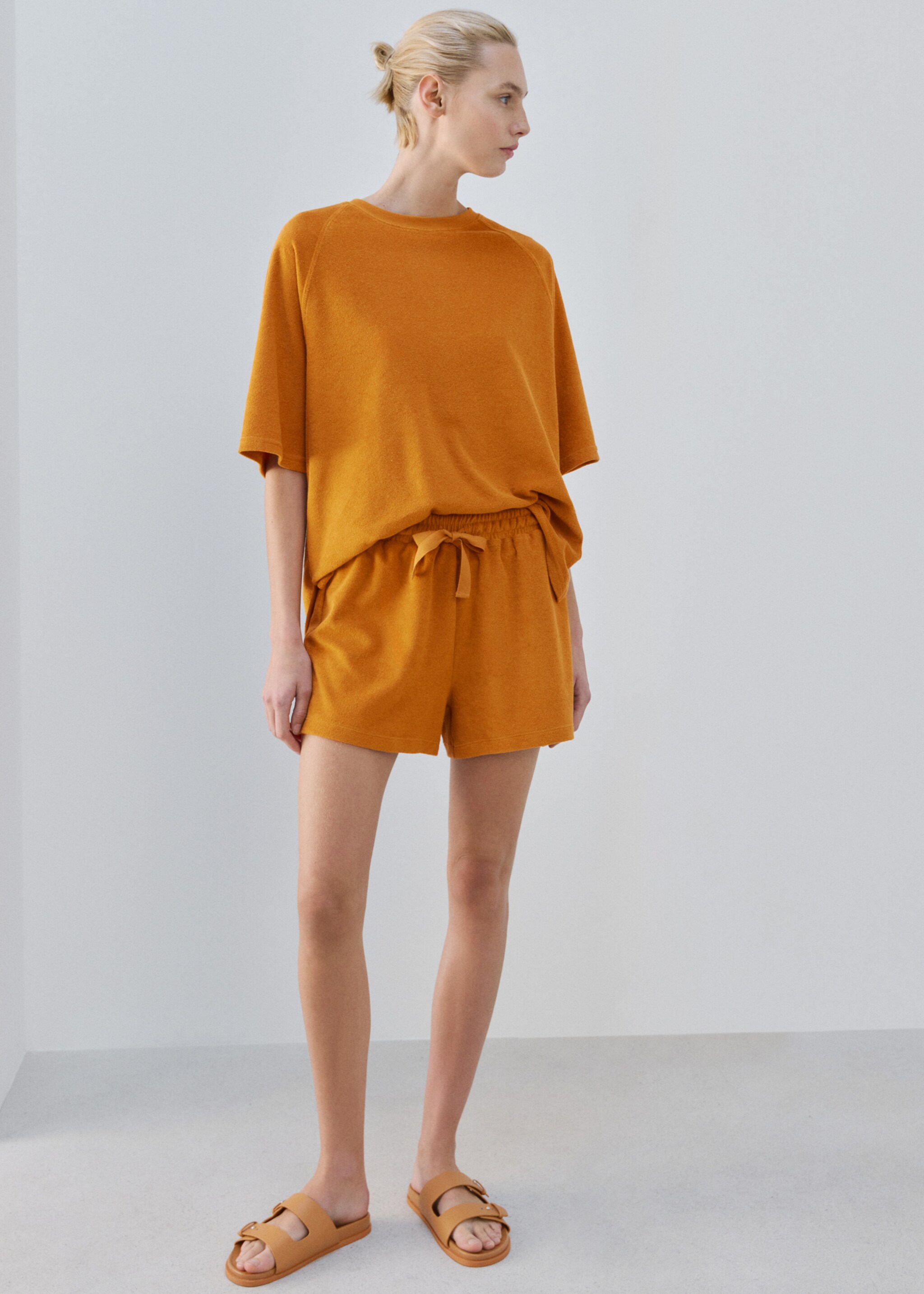 Terry cotton sweater - General plane, Orange. Ref: 27073328-00.