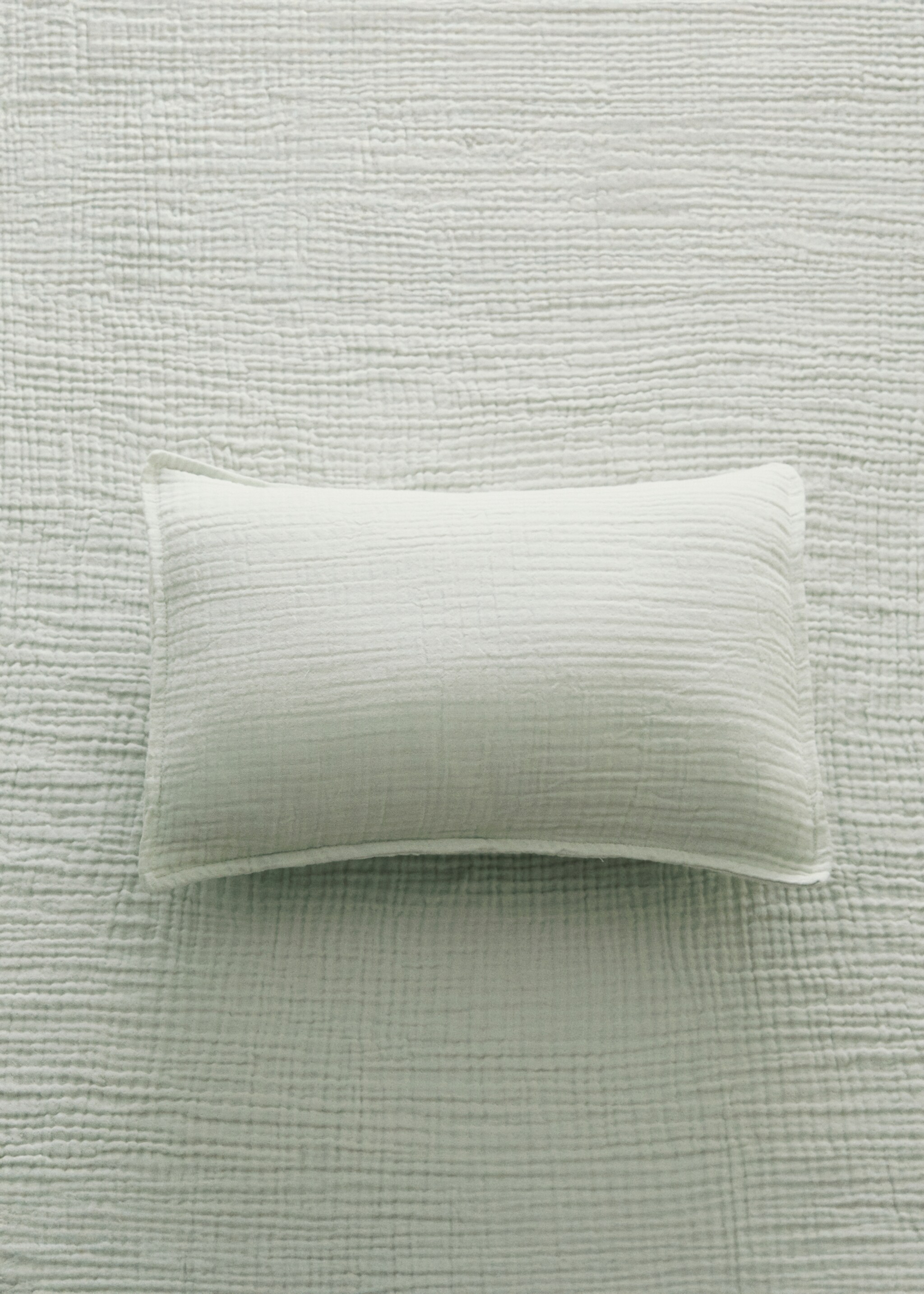 Children's cushion cover cotton gauze garment-dyed 30x40cm - General plane, Aqua Green. Ref: 27073338-00.