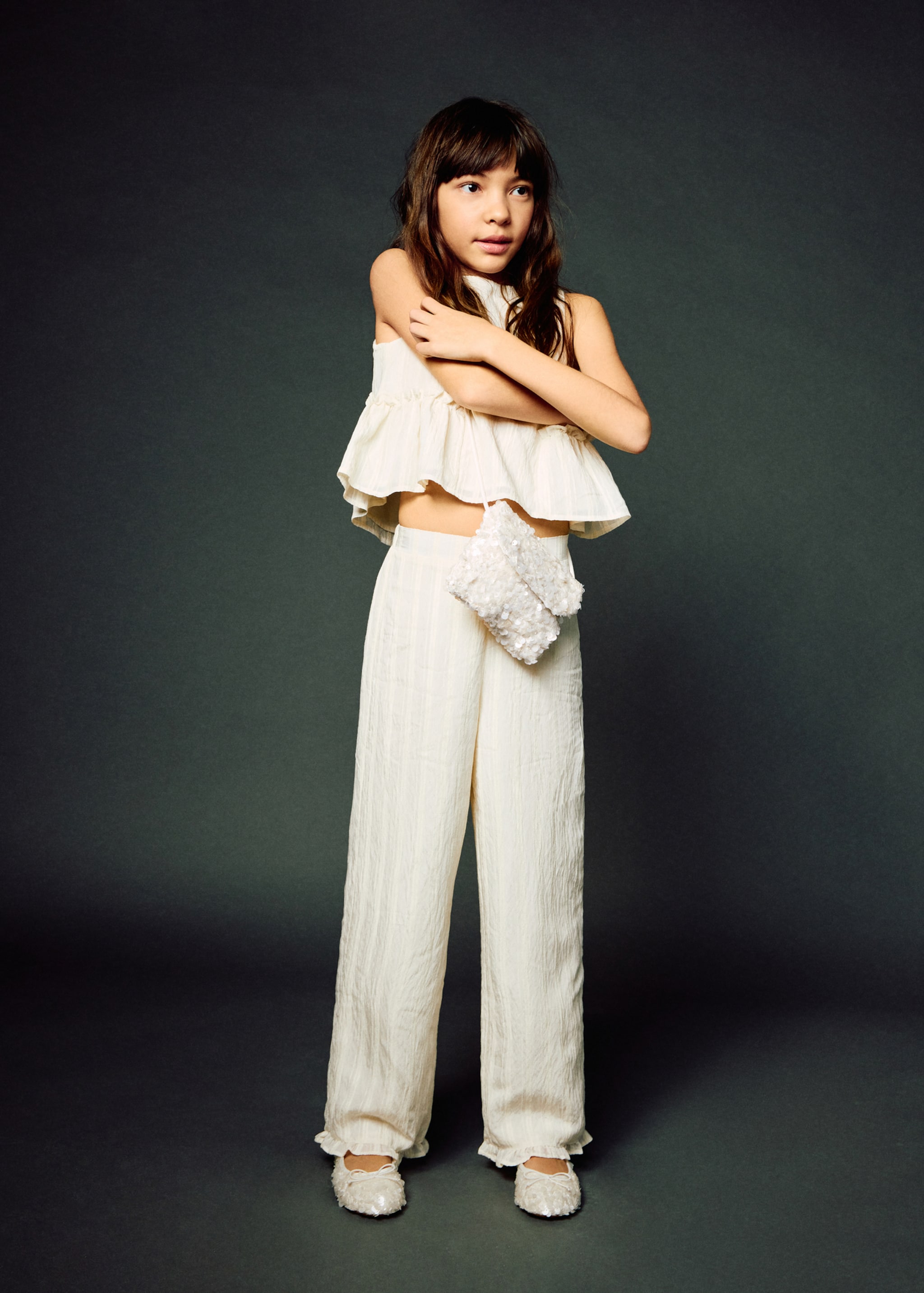 Mini kabelka se štrasem - Celkový náhled, Béžová. Ref: 27073708-00.