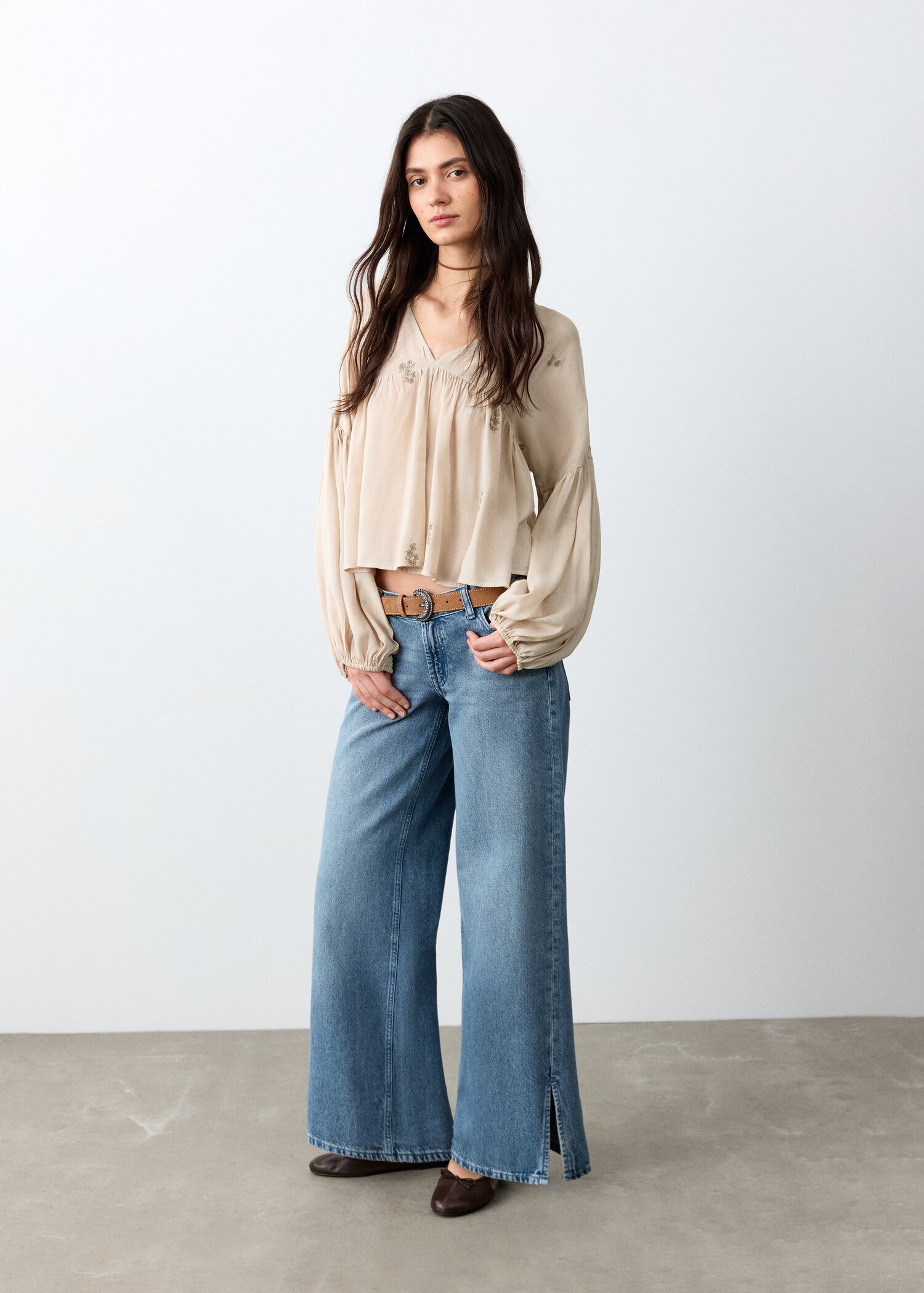 Blouse col perlé - Plan général