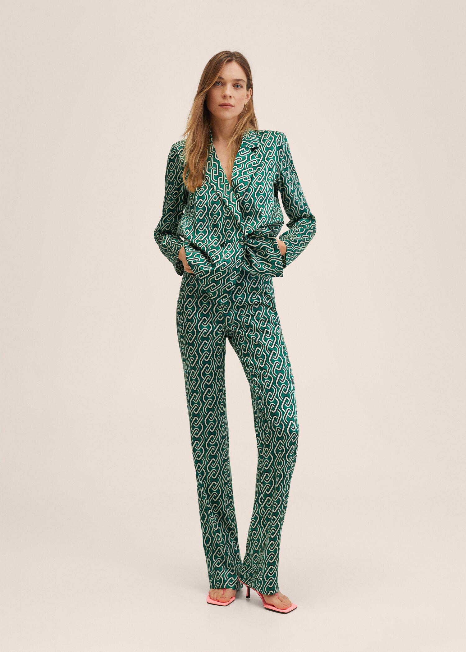 Pantalon imprimé chaînes - Plan général