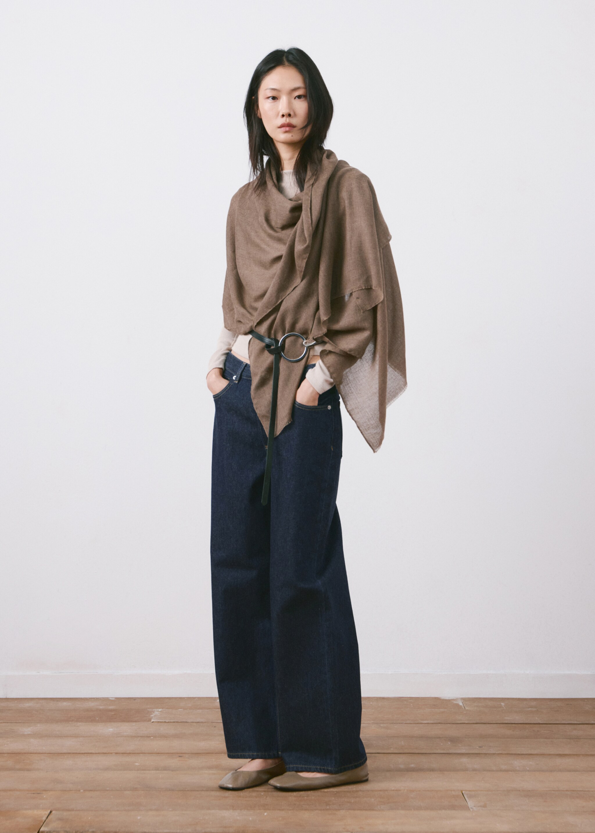 Jeans rectos tiro bajo - Plano general, Azul. Ref: 27074072-00.