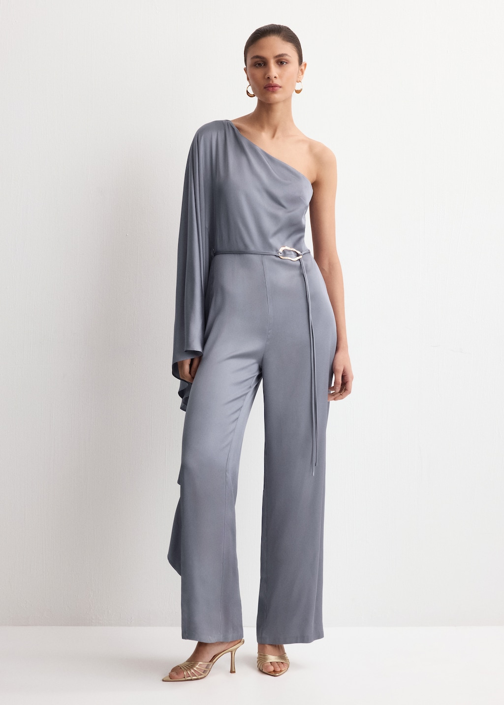 Asymmetrical flared-sleeve jumpsuit - image 2