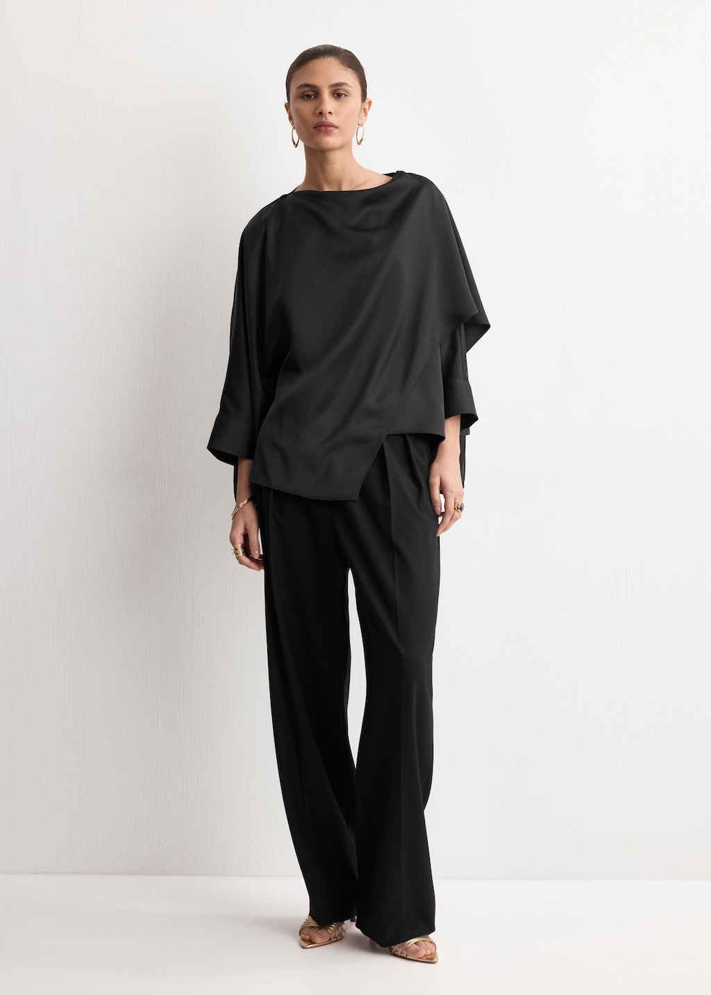 Ruched satin blouse - image 2