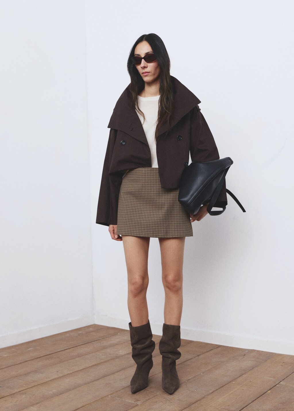 Houndstooth short skirt