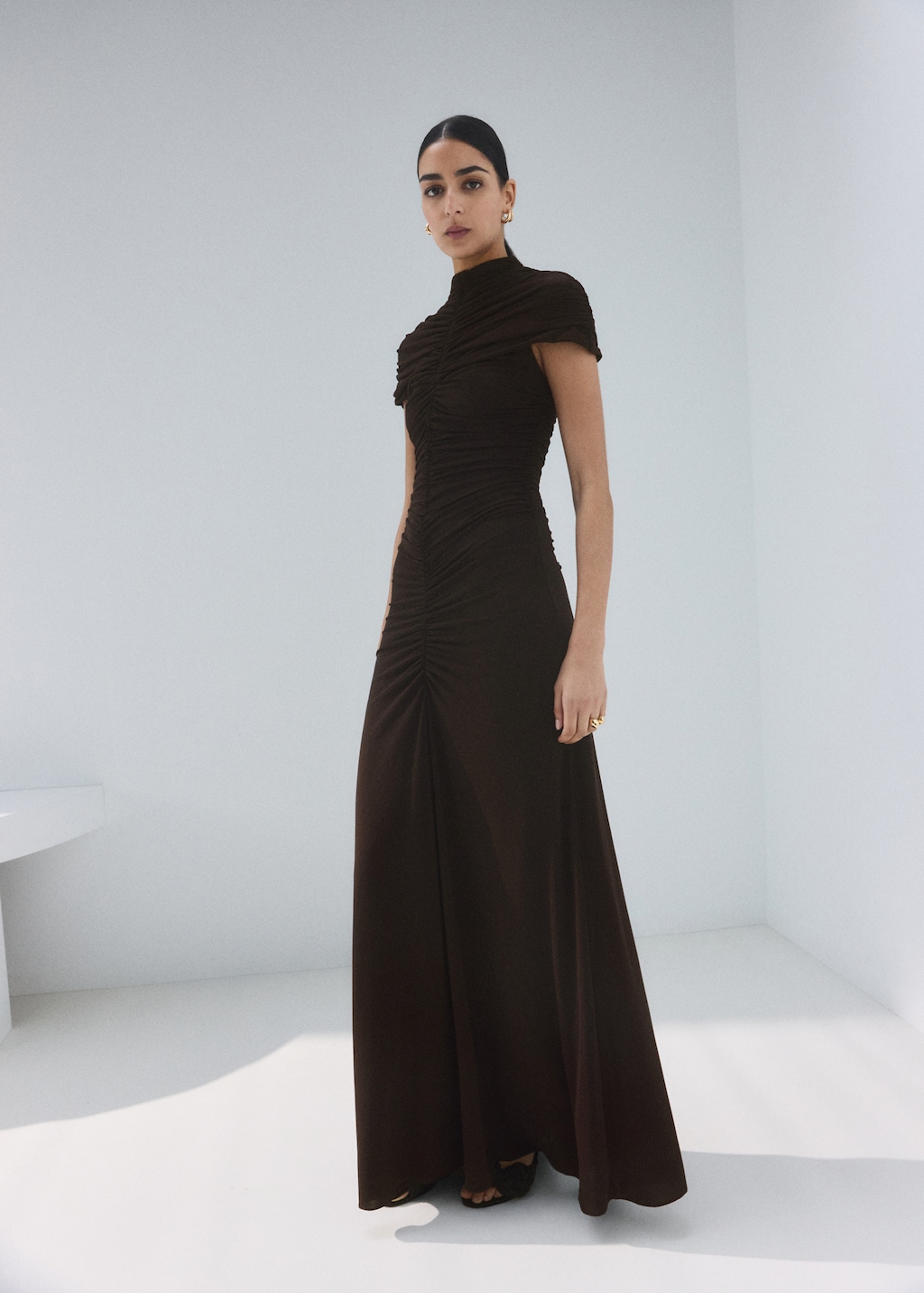 Mango Flared dress with gathered body