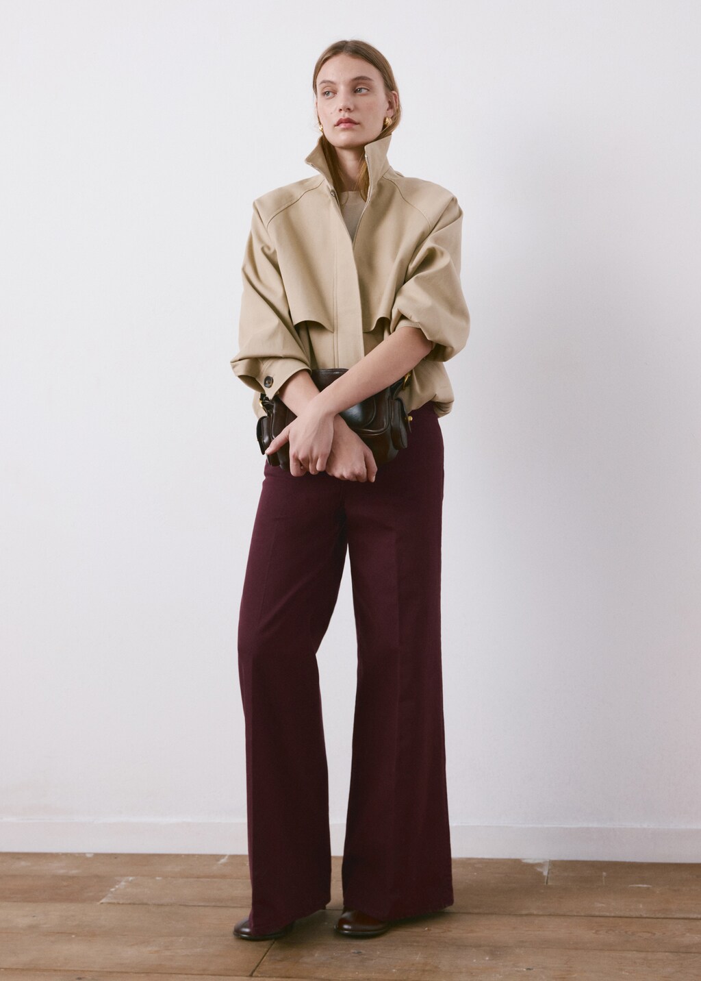 High-waisted wideleg jeans