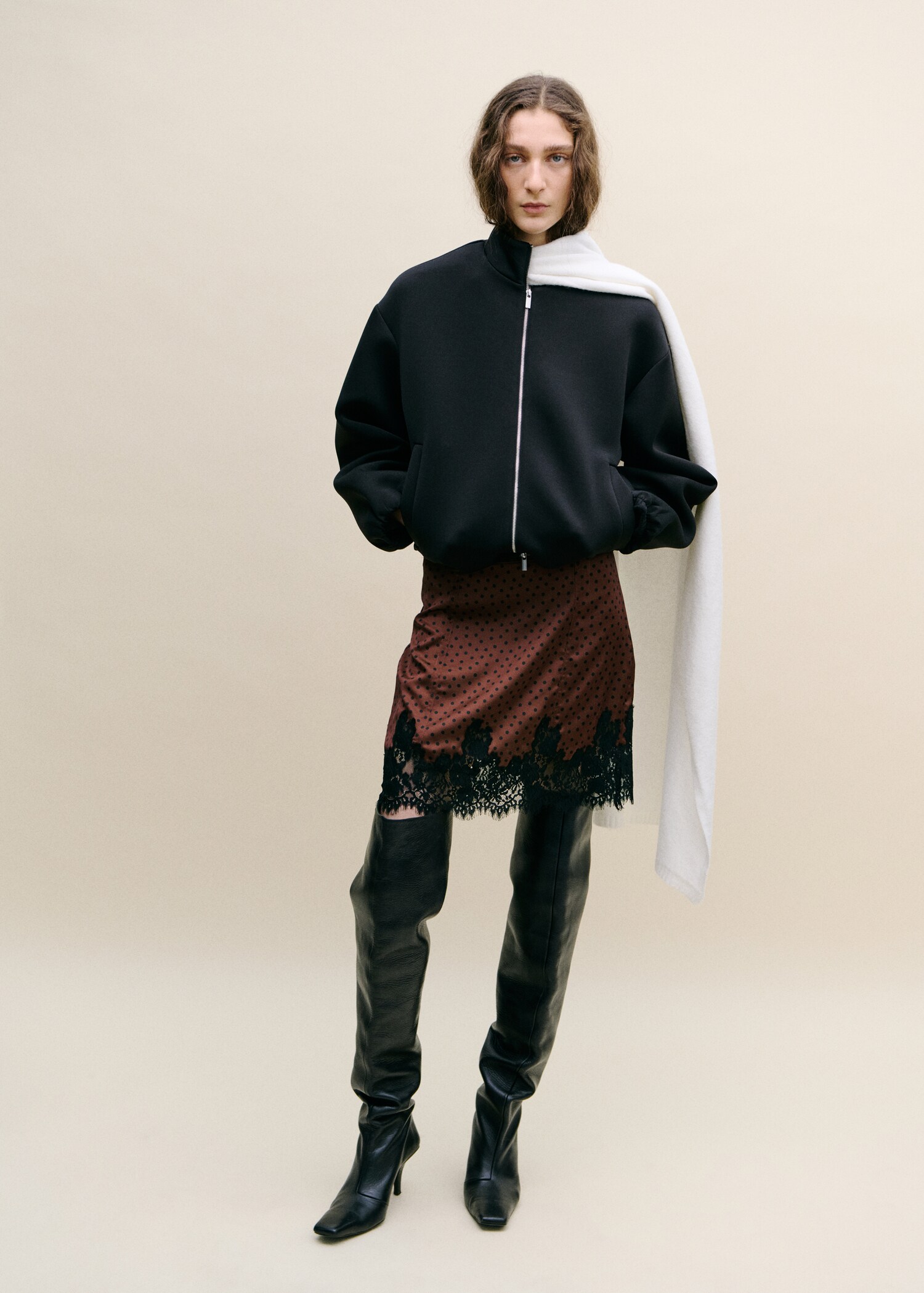 Jupe lingerie à pois - Plan général