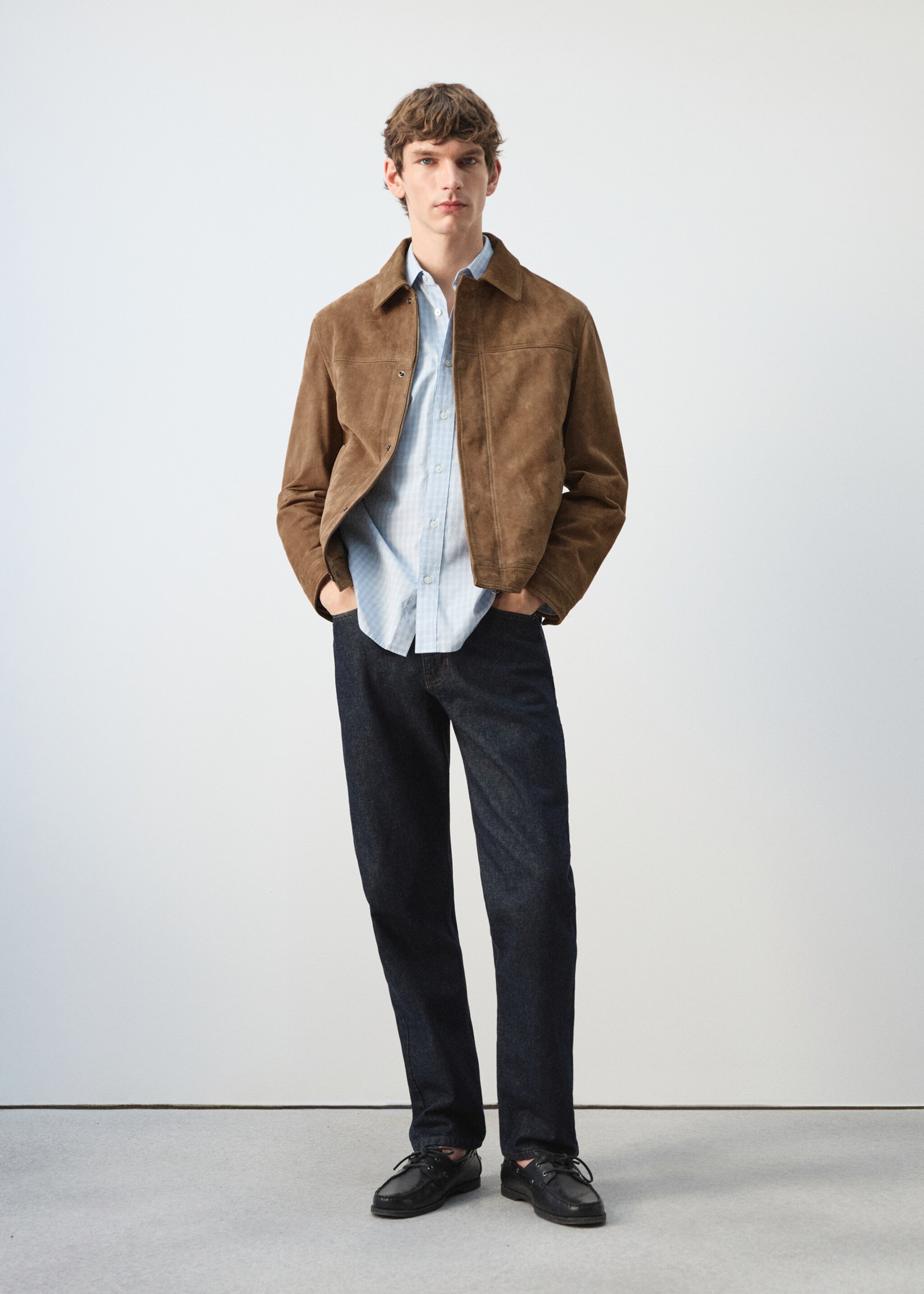 100% leather jacket with pockets - General plane, Cognac. Ref: 27074406-00.