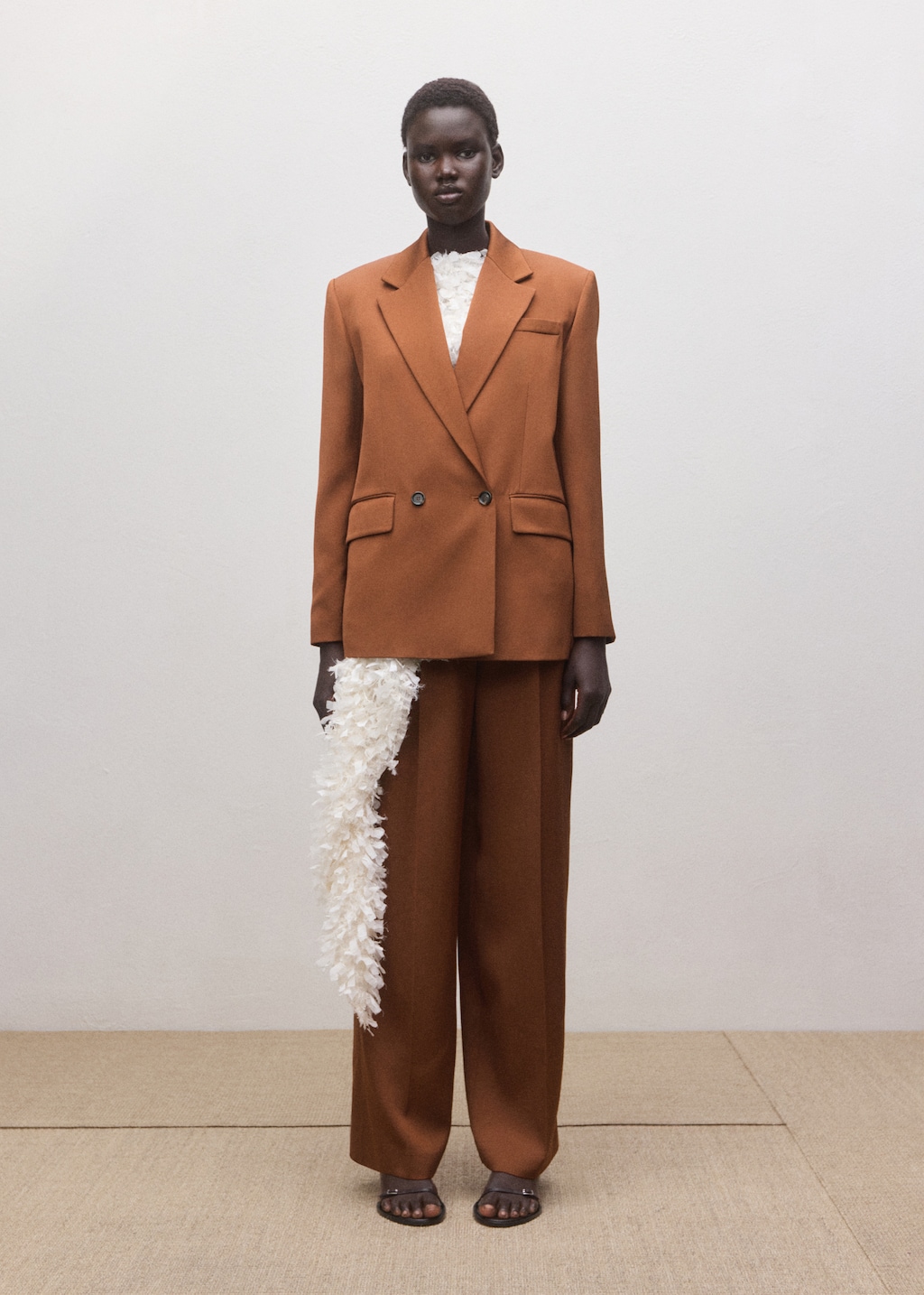 Double-breasted suit blazer - image 2