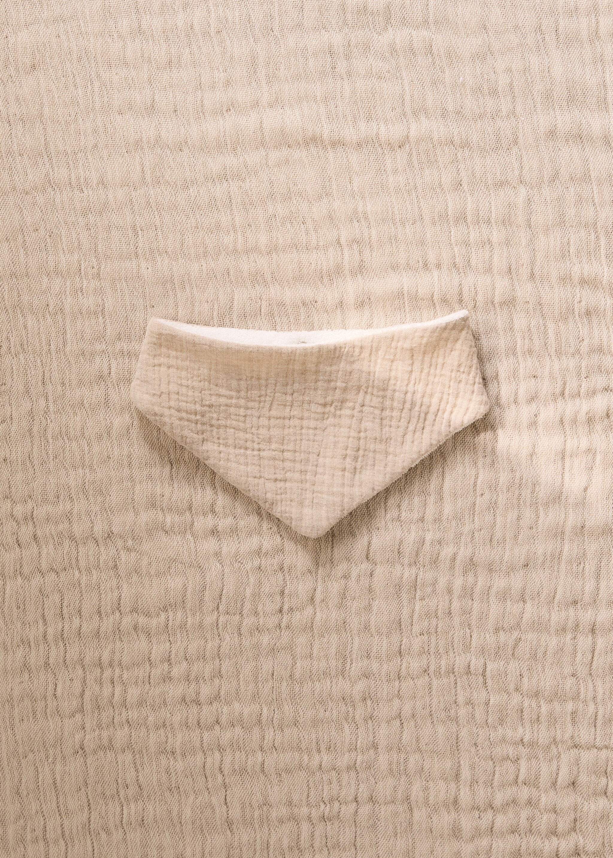 Cotton gauze bib - General plane, Beige. Ref: 27074787-00.