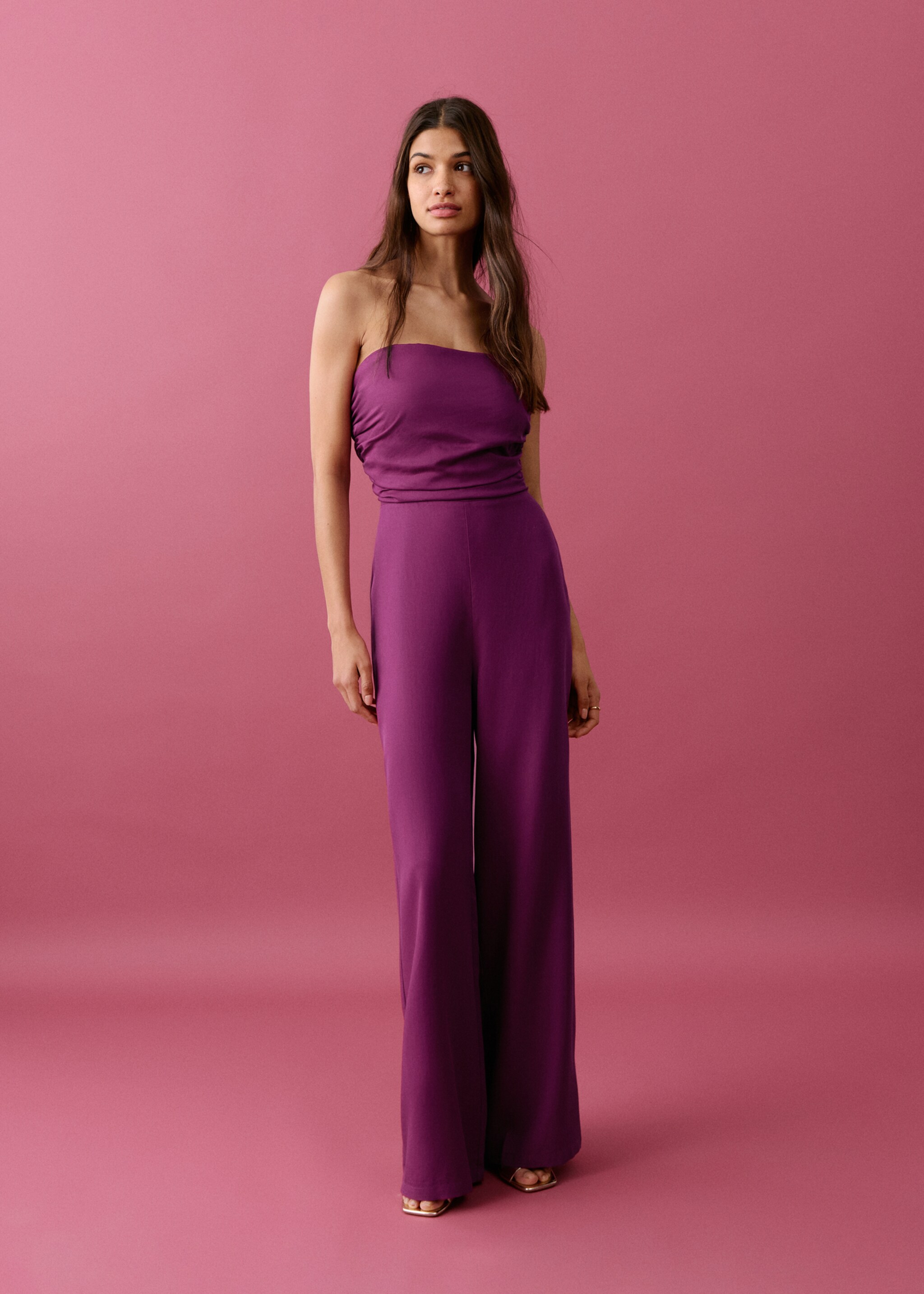 Strapless jumpsuit - General plane, Pink. Ref: 27075808-00.