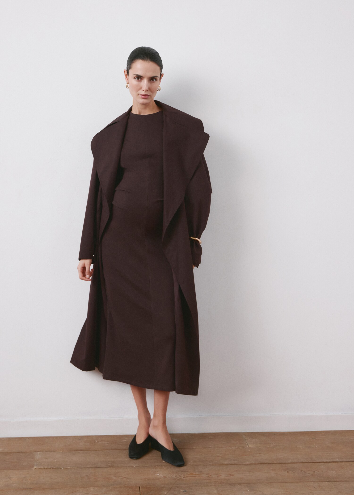 Cotton maternity dress - General plane