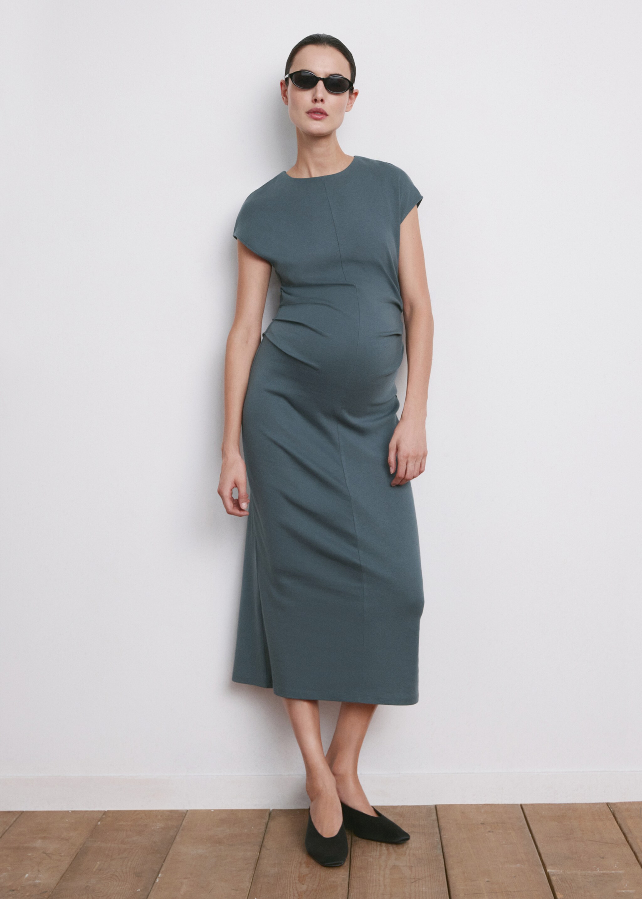 Cotton maternity dress - General plane, Blue. Ref: 27075829-00.