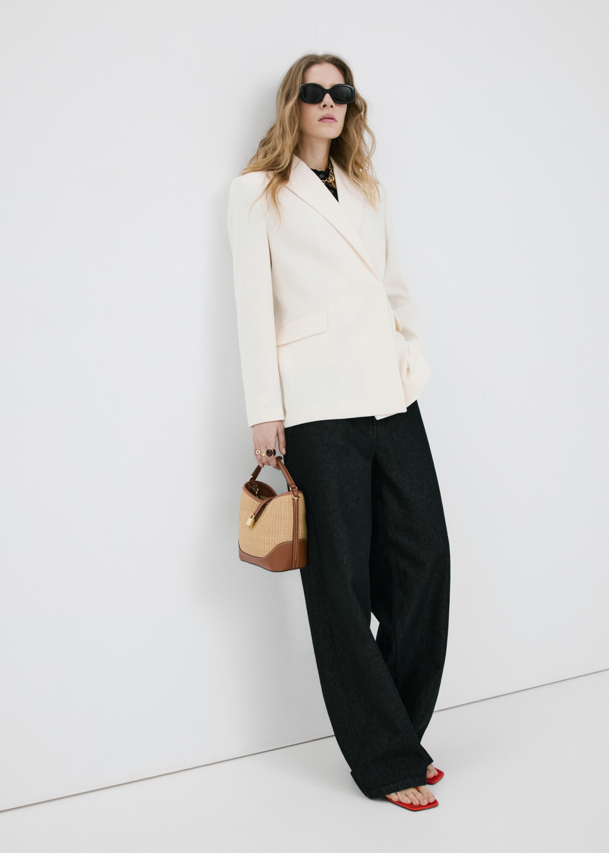 High-rise balloon jeans - General plane, Black. Ref: 27075838-00.