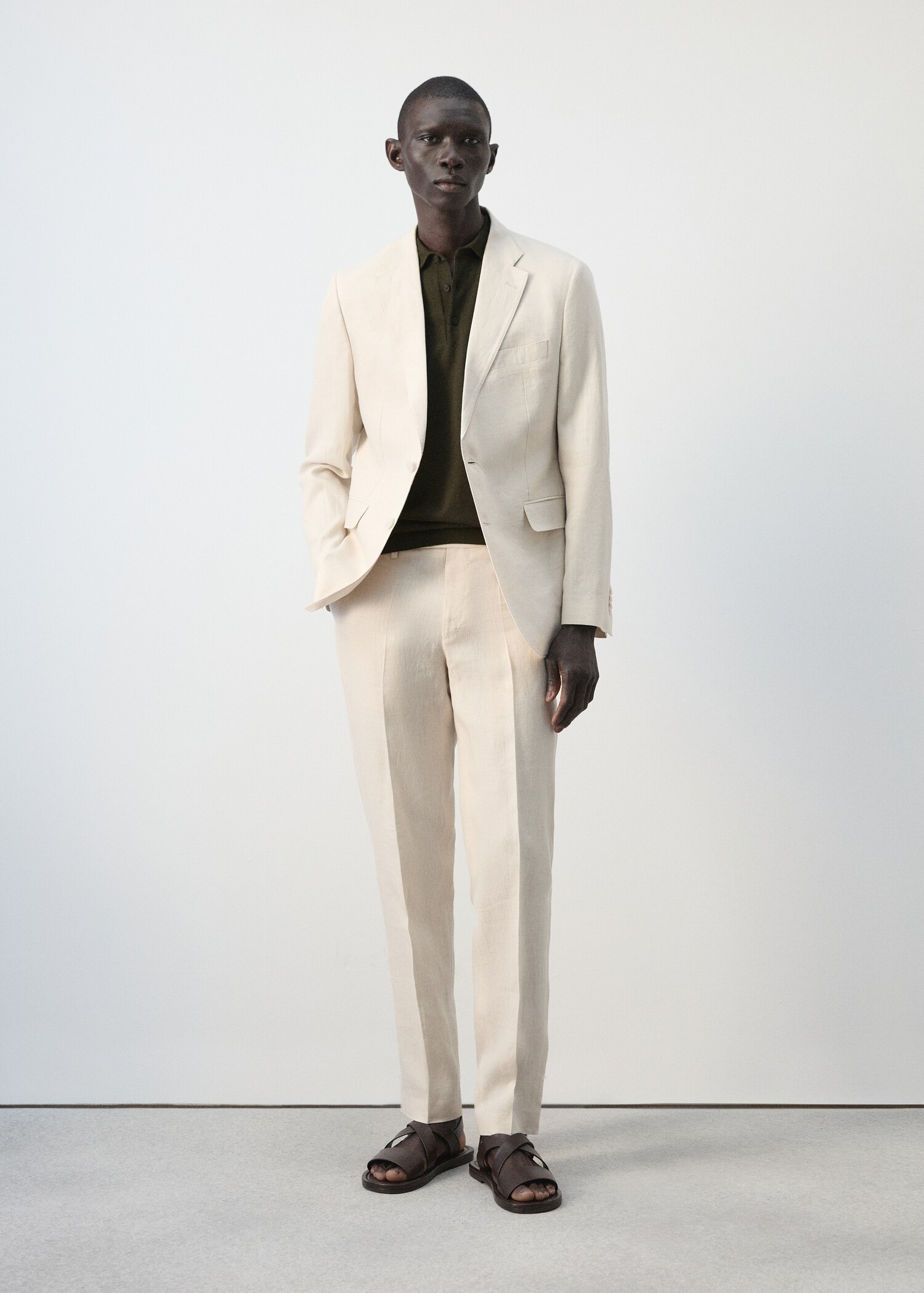 Amalfi 100% linen slim-fit suit blazer - General plane