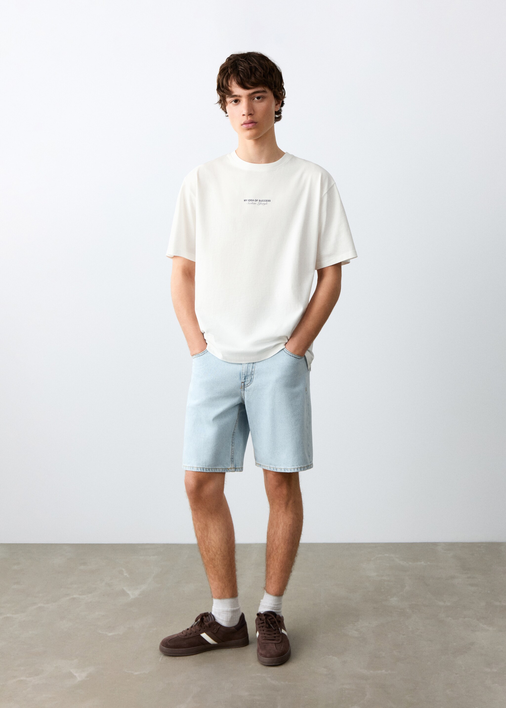 Printed cotton-blend t-shirt - General plane, Off White. Ref: 27075985-00.