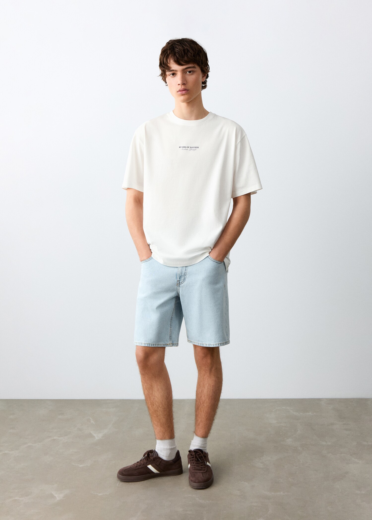 Printed cotton-blend t-shirt - General plane