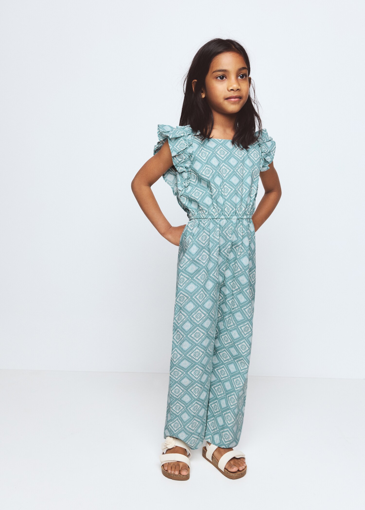 Frills printed jumpsuit - General plane