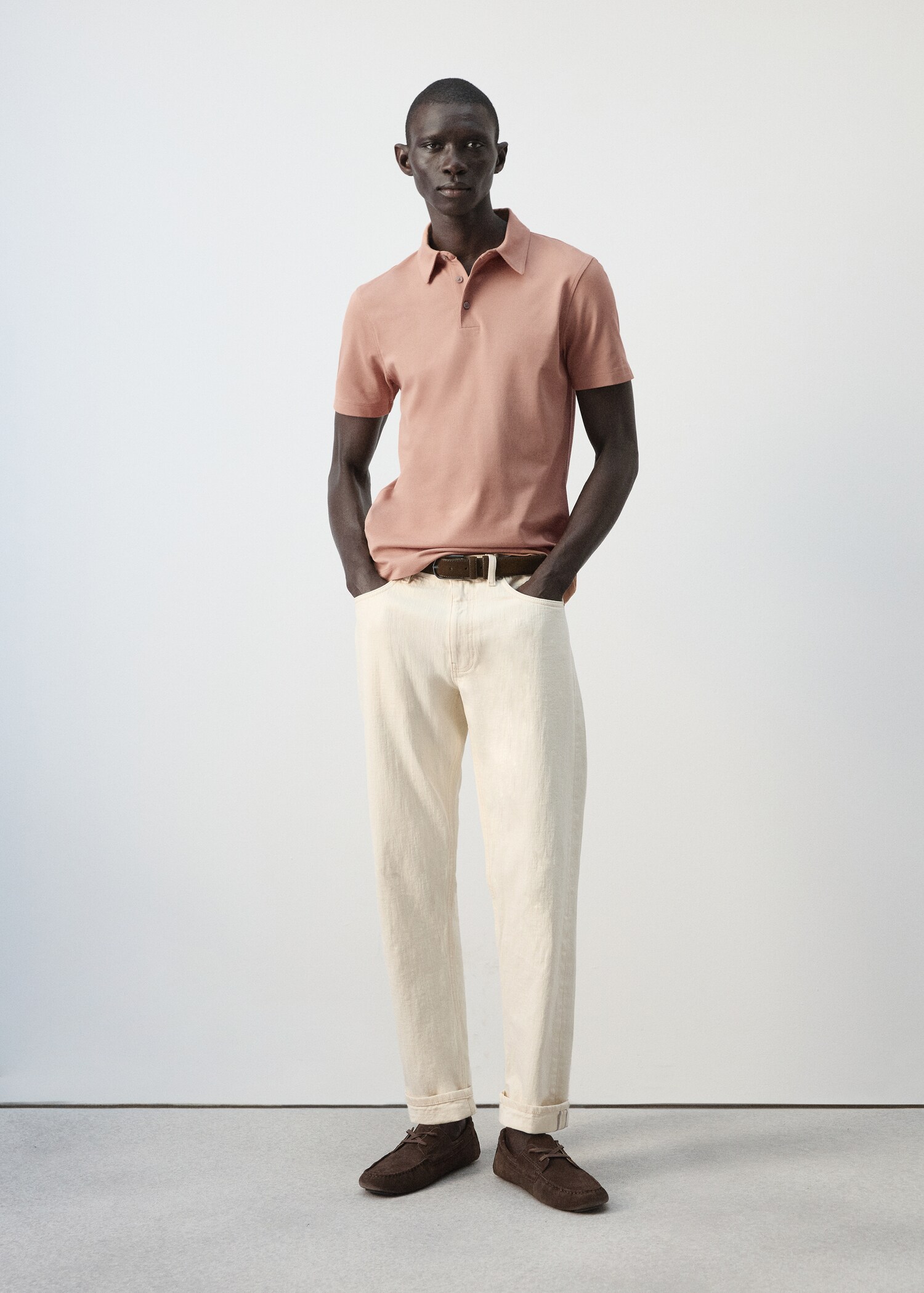 Slim fit piqué polo - General plane