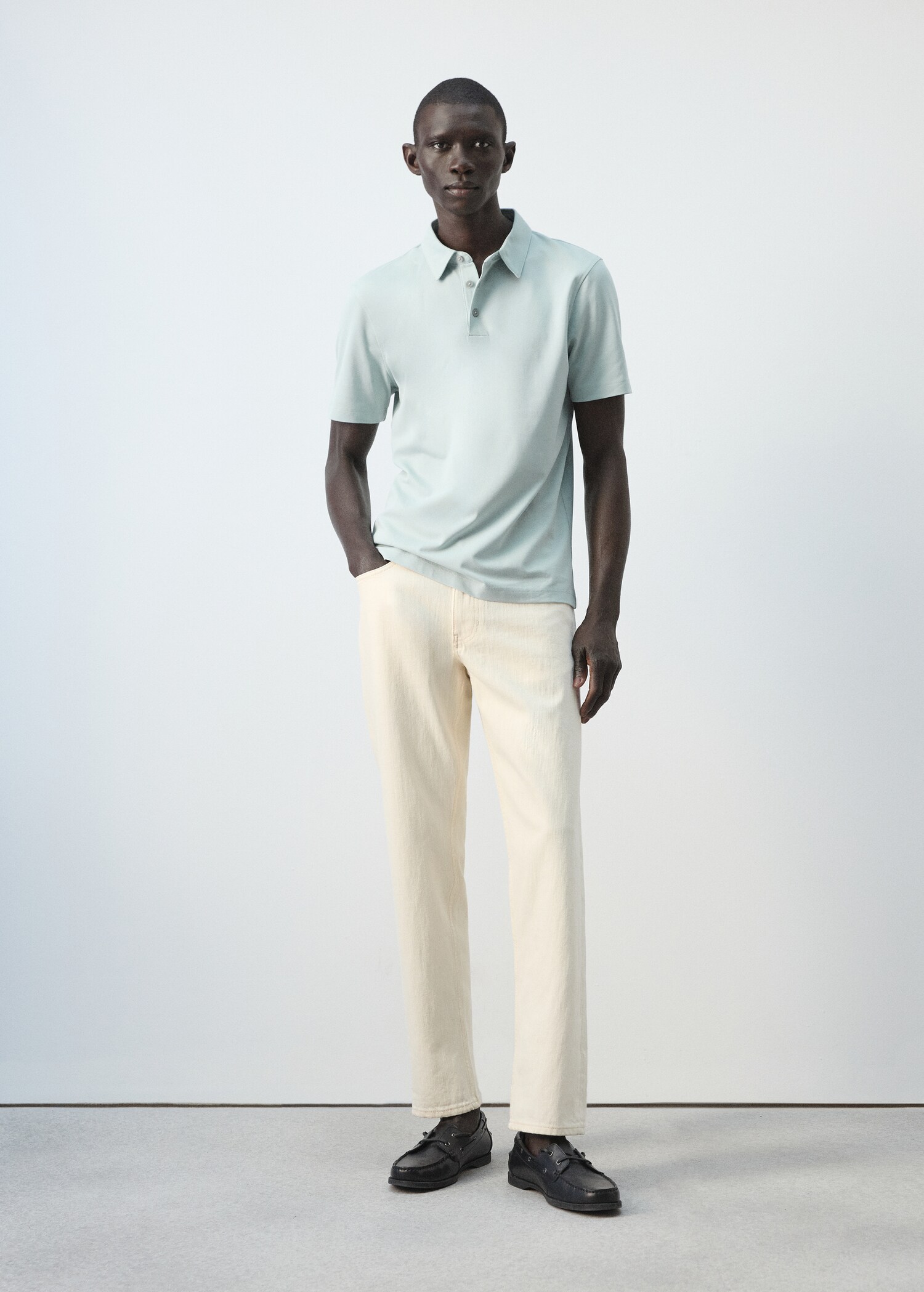 Slim fit piqué polo - General plane