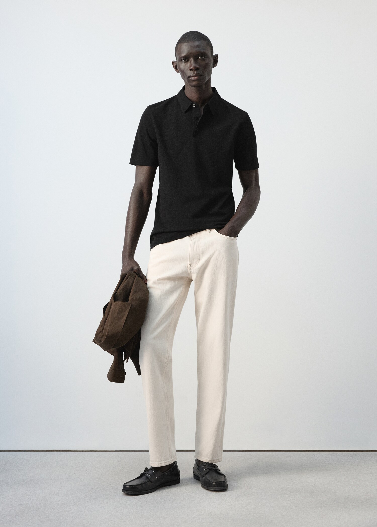 Slim fit piqué polo - General plane