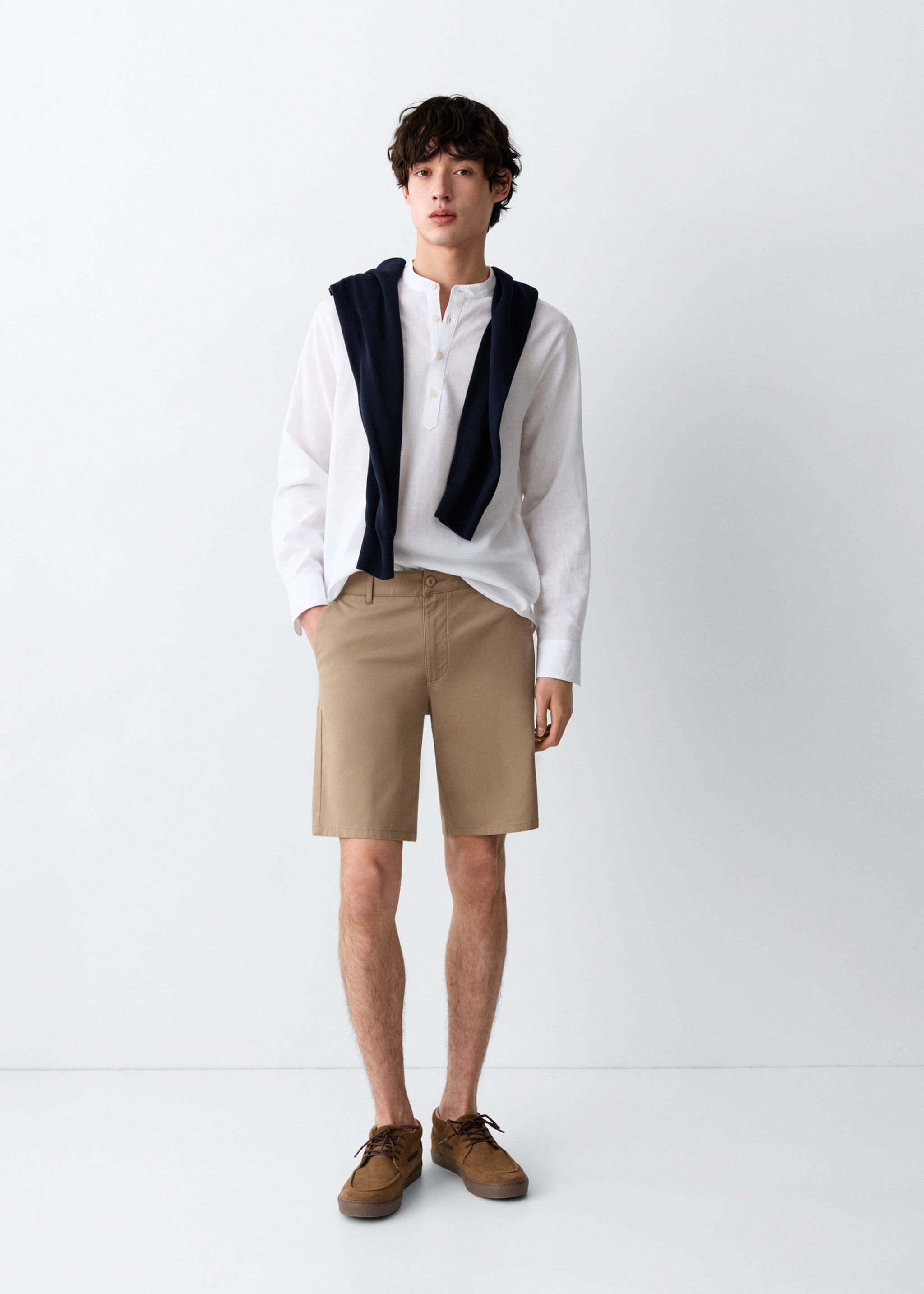 Cotton Bermuda shorts - General plane, Beige. Ref: 27076714-00.