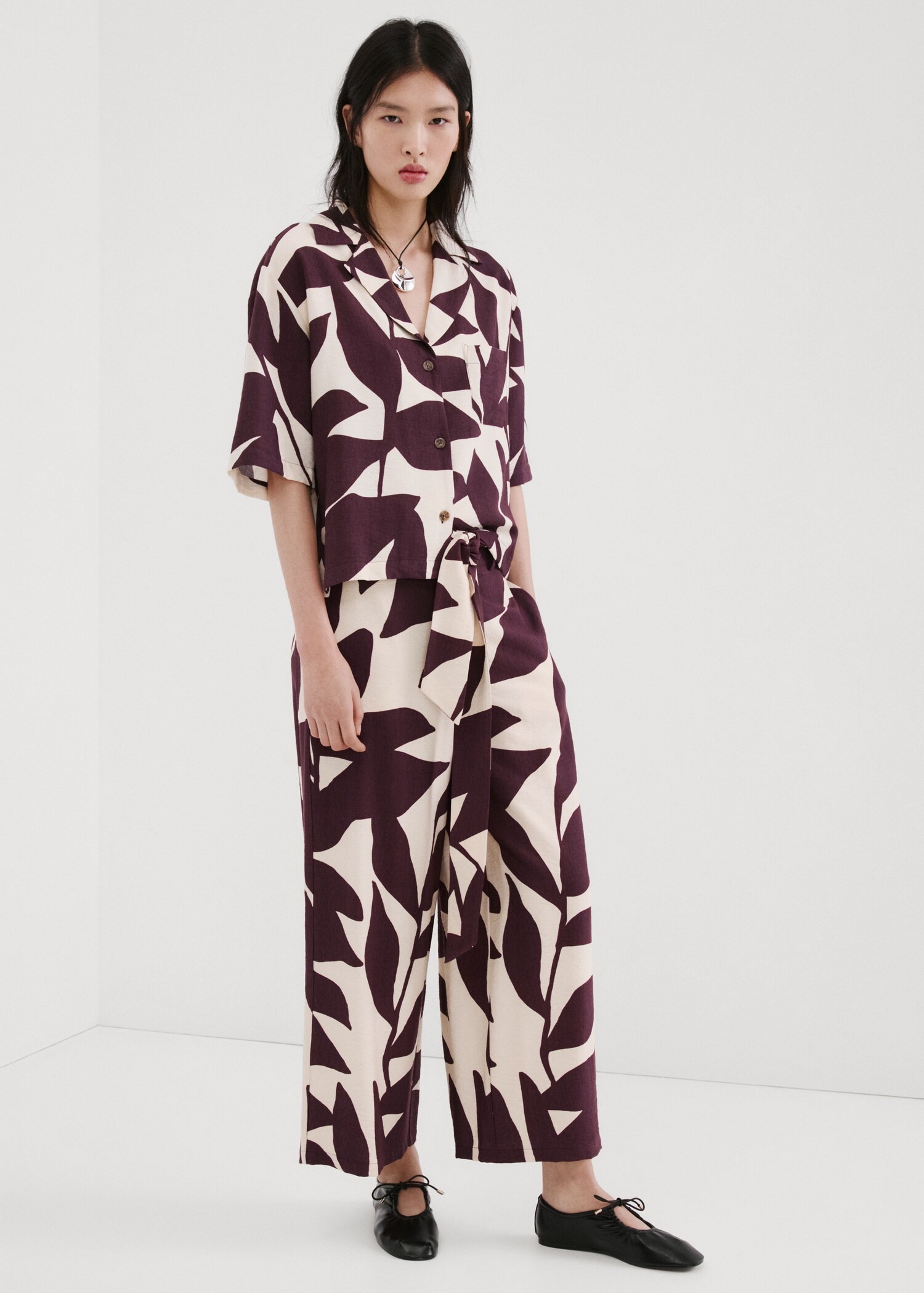 Printed straight pants - General plane