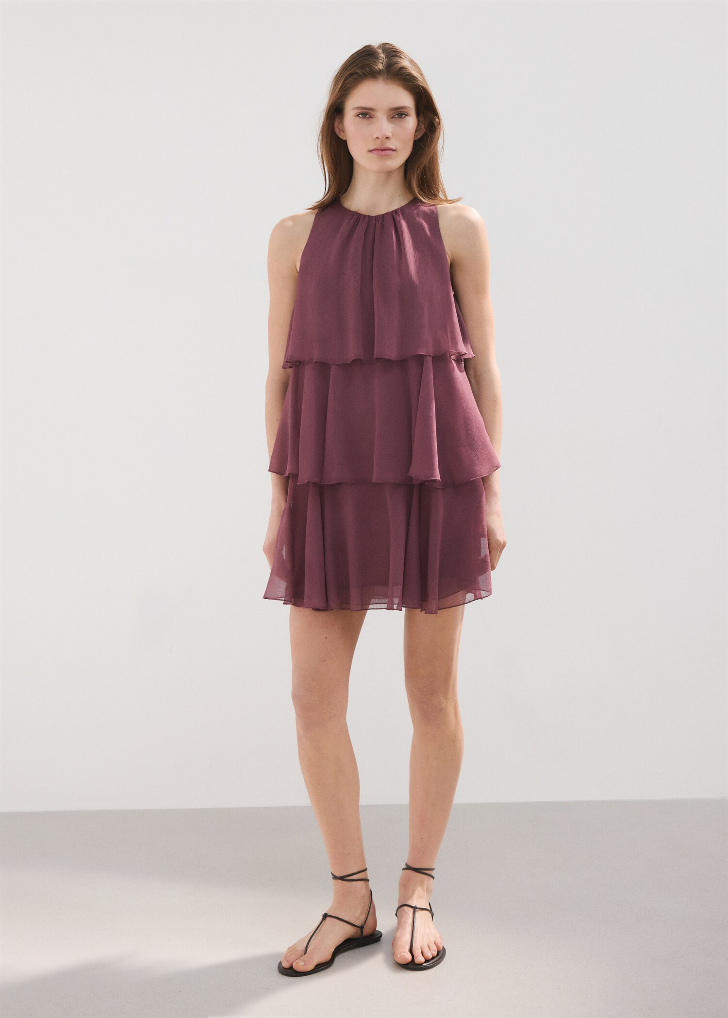 Ruffled draped dress - General plane