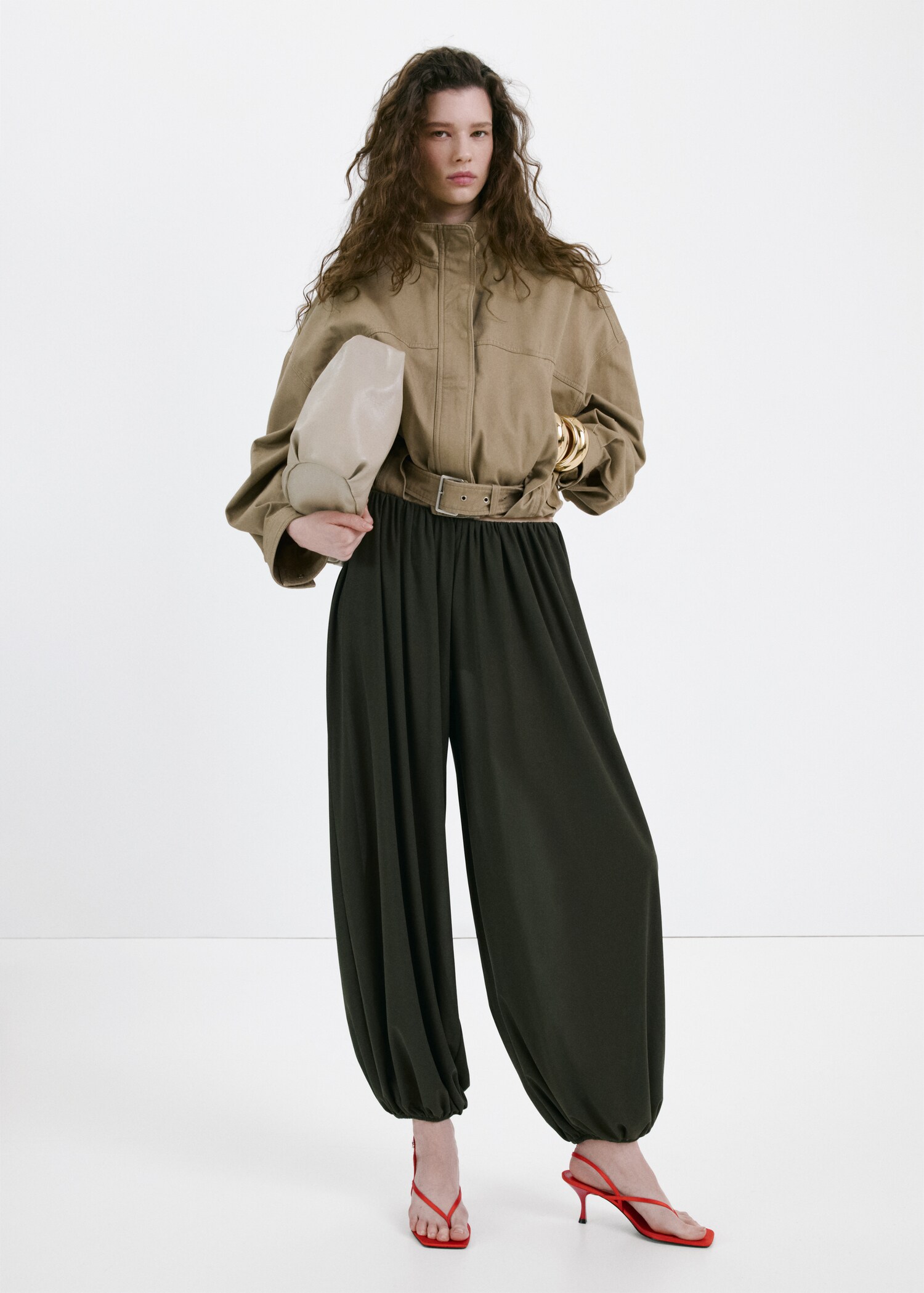 Veste en jean oversize poches - Plan général