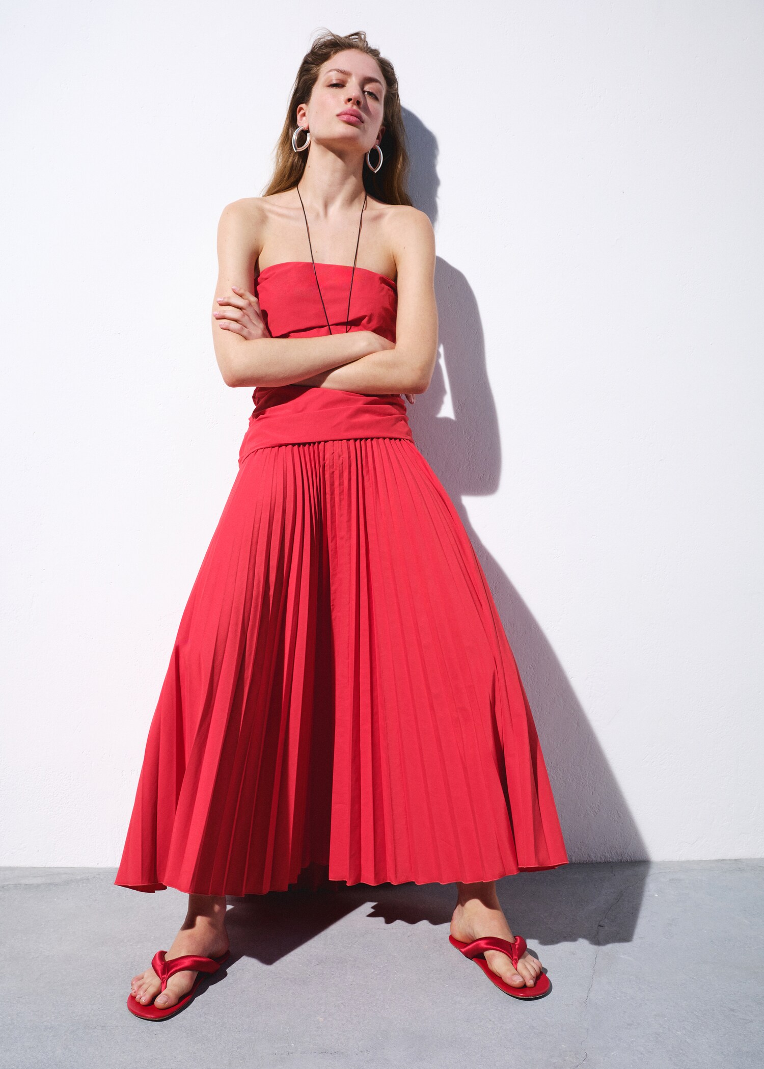 Кожаные сандалии со стегаными ремешками - Общий план