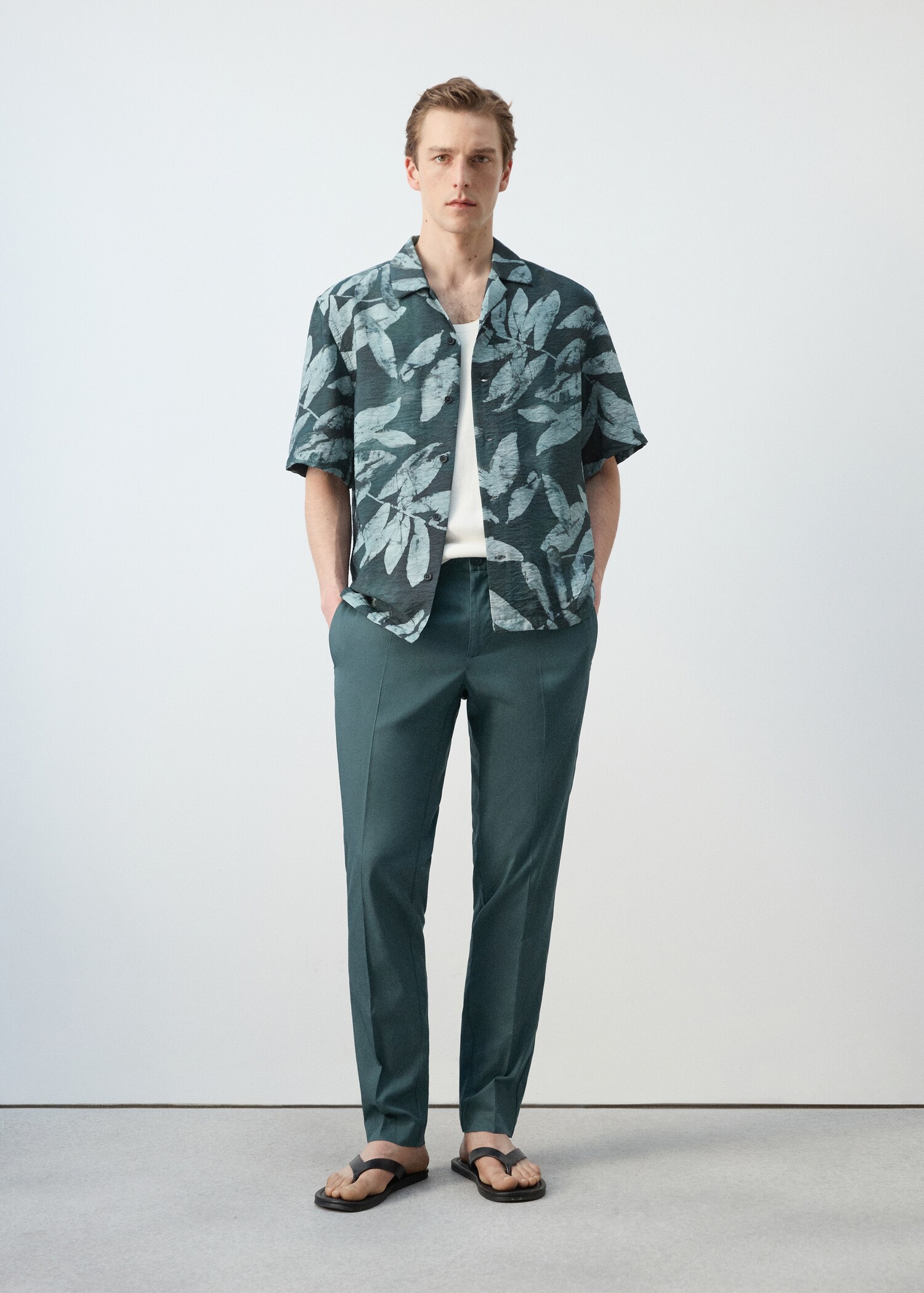 Regular-fit lyocell trousers - General plane