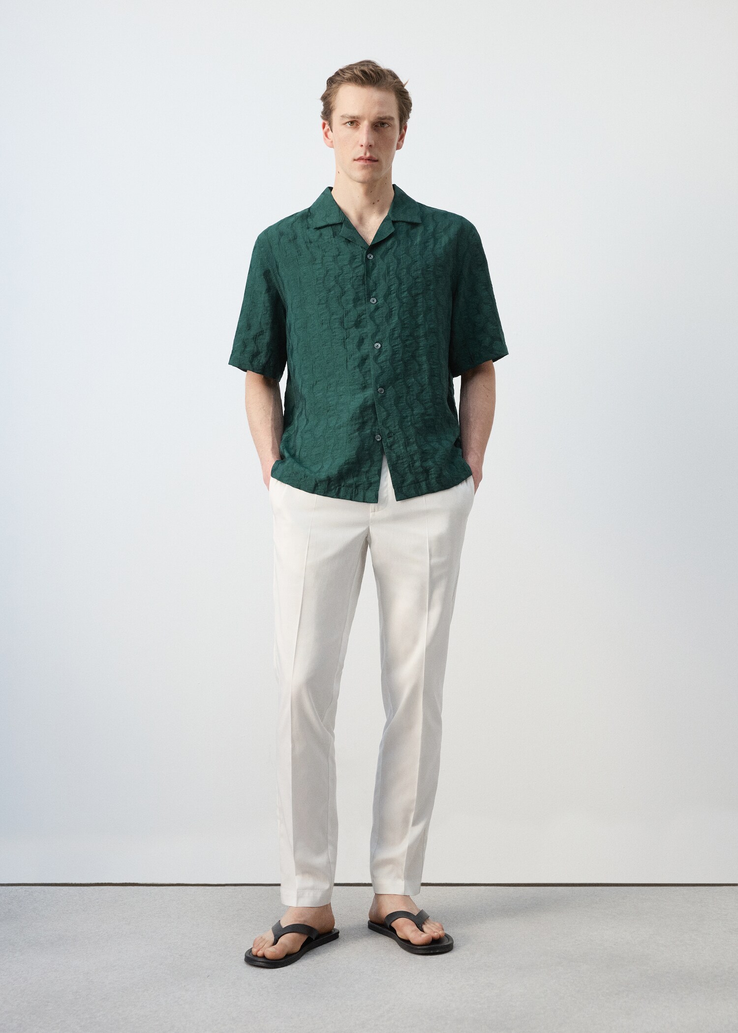 Regular Fit-Hemd aus Lyocell - Allgemeine Ansicht